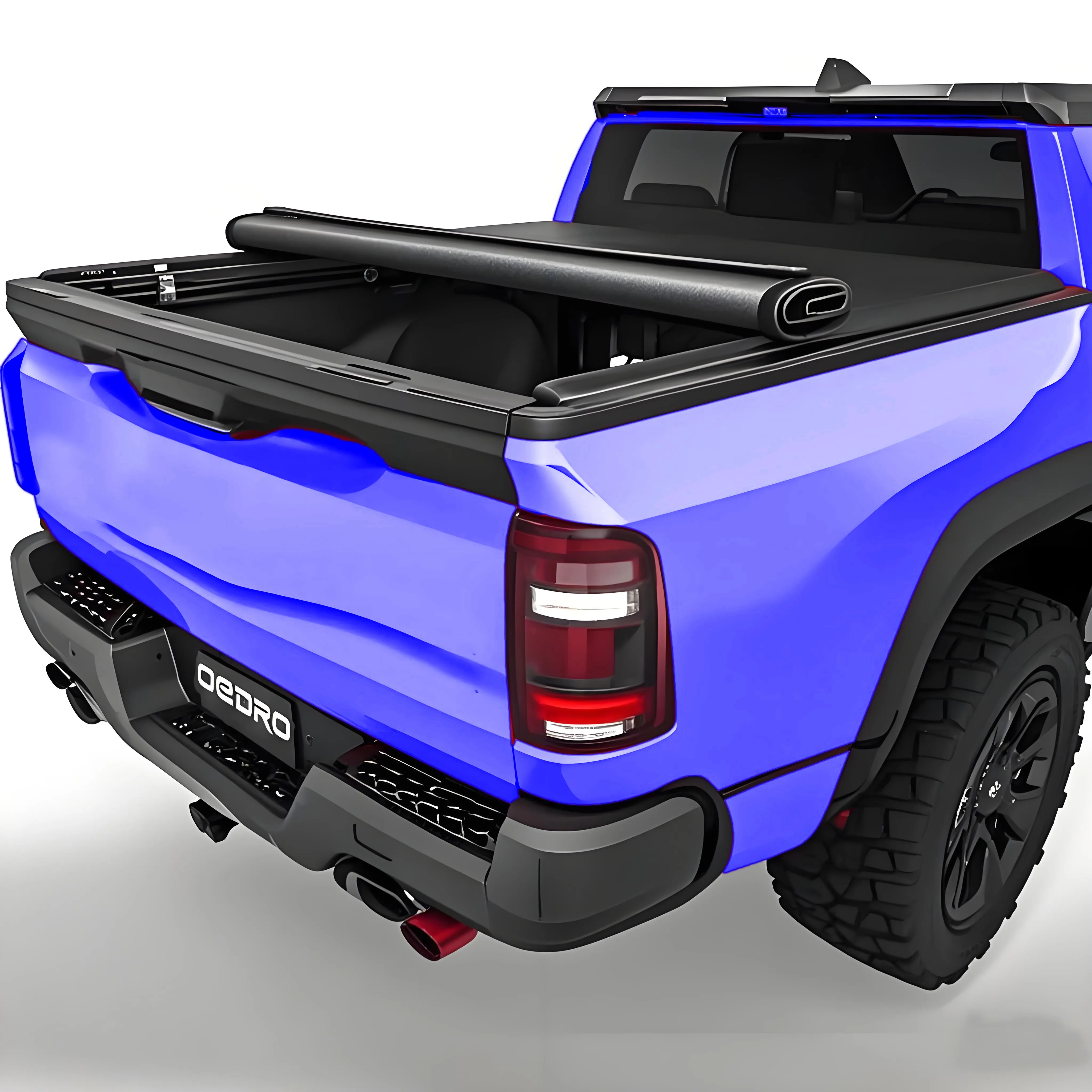 5FT Soft Roll-Up Tonneau Cover for 2024-2026 Toyota Tacoma (Excl. Trail) 5ft Bed with Track Rail System, Durable Double-Layer PVC