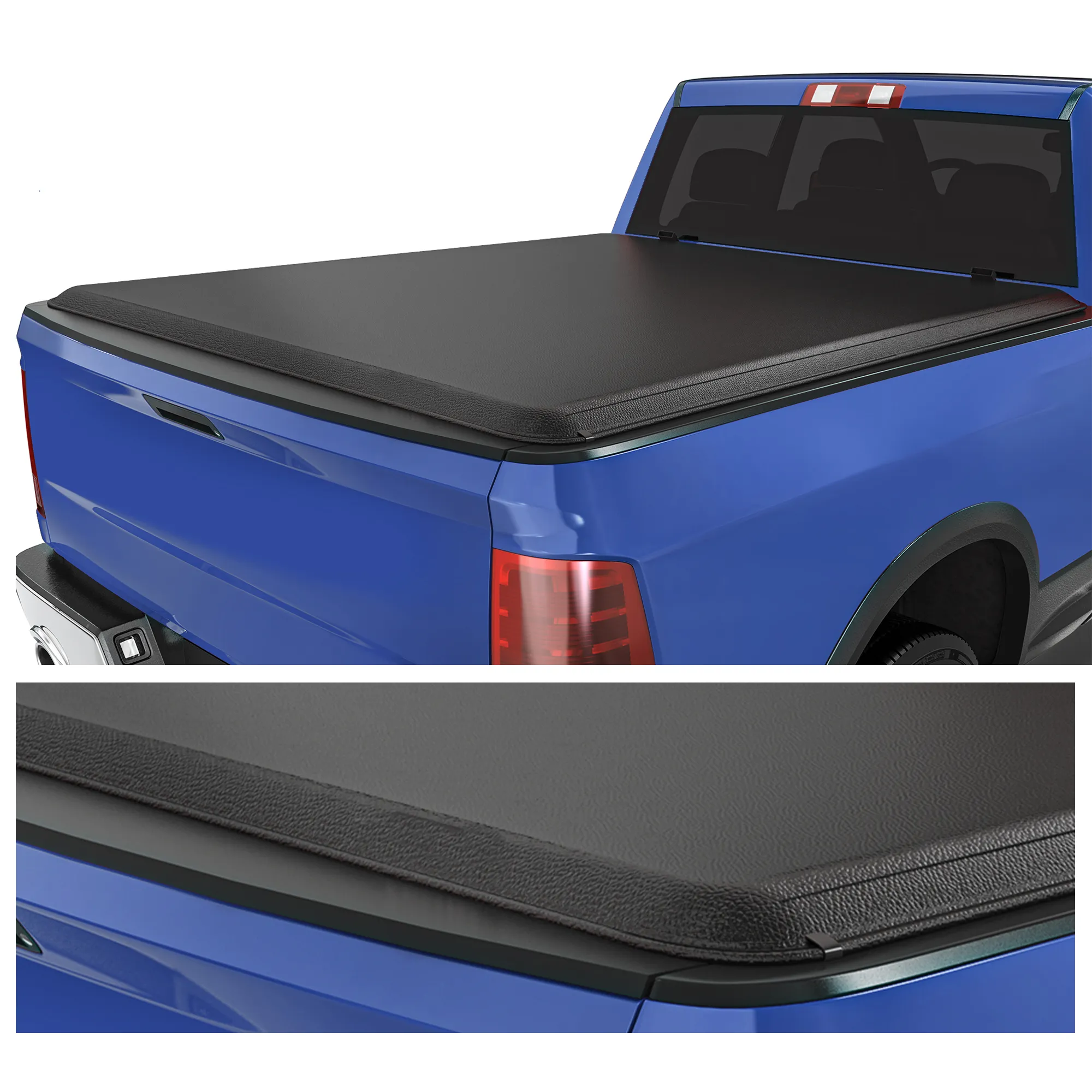 Soft 5.5ft Bed Roll-Up Tonneau Cover for 2015-2026 Ford F-150 SuperCrew Cab Durable Double-Layer PVC, UV Rays