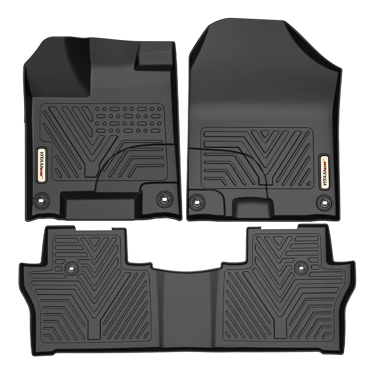 YITAMOTOR All-Weather TPE Floor Mats for 2016-2022 Honda Pilot | Custom Fit 1st & 2nd Row Floor Liners
