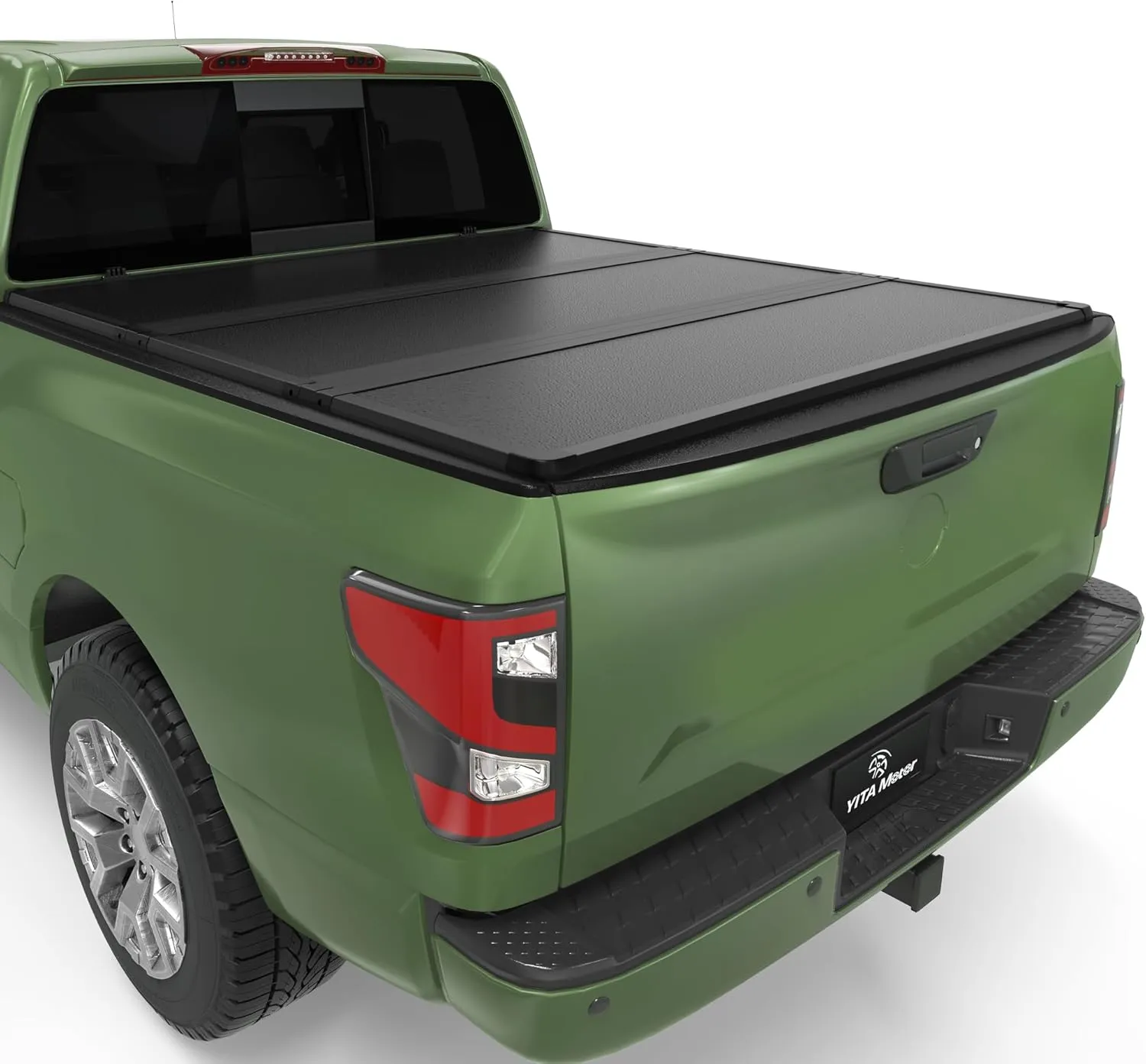YITAMOTOR FRP Hard Tri Fold Tonneau Cover for 2017-2024 Nissan Titan 5.5ft Bed Utili-Track System