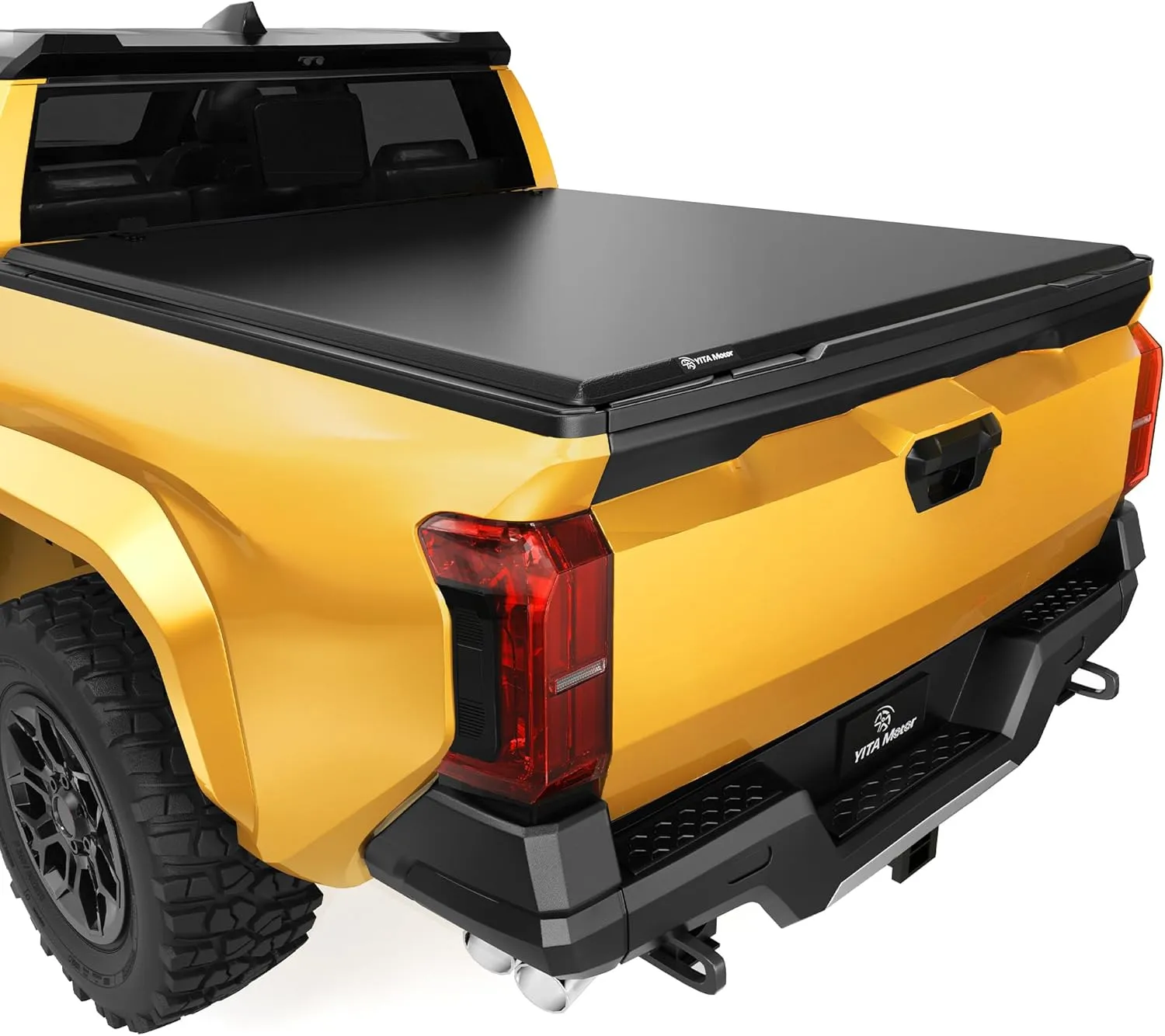 YITAMOTOR Soft Tri-Fold Tonneau Cover for 2024-2026 Toyota Tacoma 5ft Bed, Folding Truck Bed Cover Pickup Accessories, Waterproof Soft Bed Cover