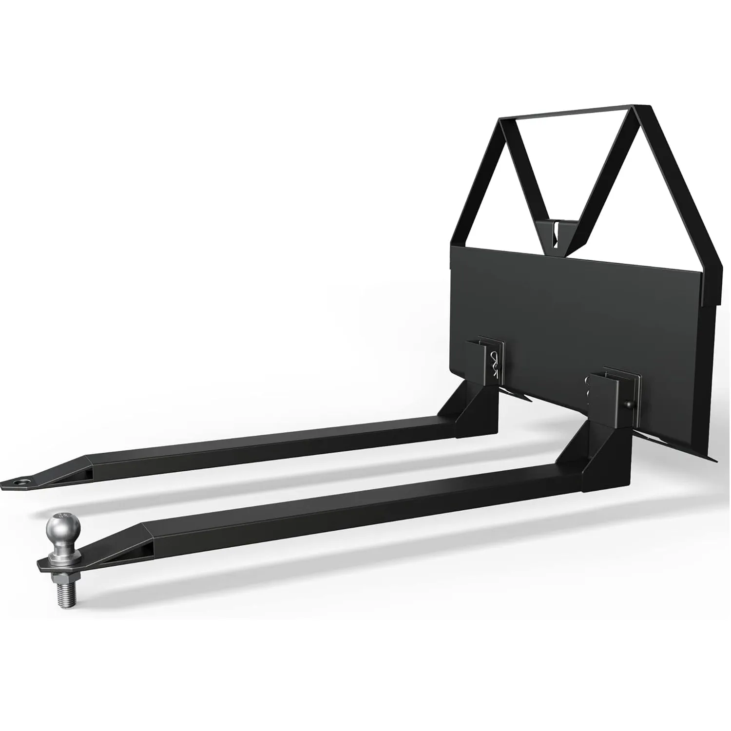 YITAMOTOR 46" Pallet Forks 2000 lbs, Universal SSQA Quick Attach Forks for Tractors, Loaders & Skid Steers, 2" Receiver Hitch Holes