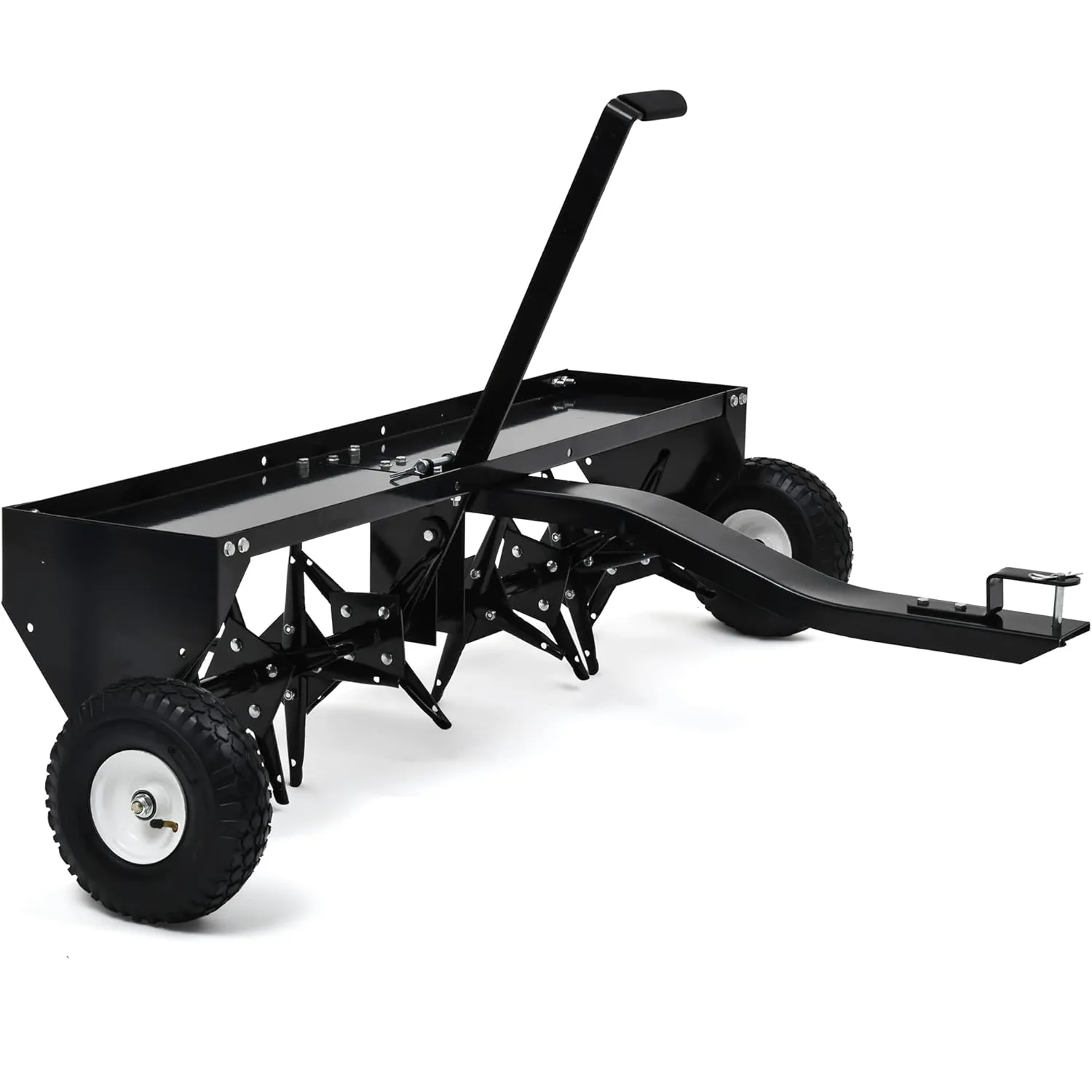 YITAMOTOR 40" Tow-Behind Plug Lawn Aerator, 2" Core Depth, 24 Galvanized Plug Knives with Universal Hitch for Lawn Tractors, ZTRs & ATVs