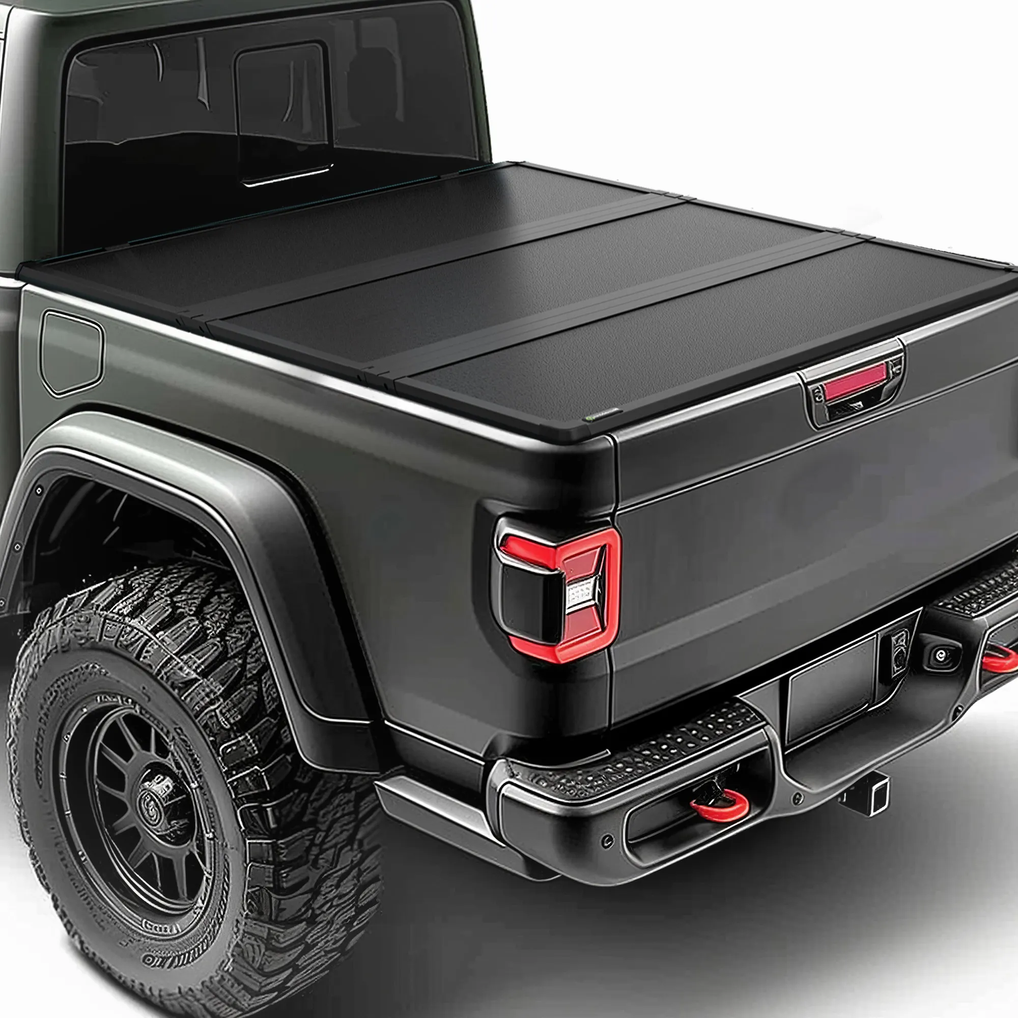 YITAMOTOR Hard Tri-Fold Tonneau Cover for 2020-2026 Jeep Gladiator JT 5ft Bed, FRP Folding Truck Bed Cover, Waterproof Pickup Bed Cover