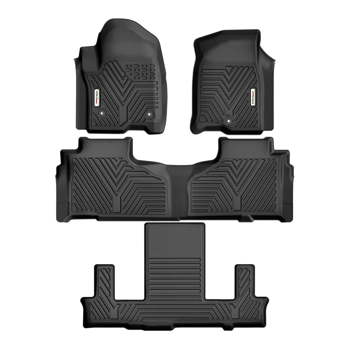 YITAMOTOR Floor Mats for 2021-2026 Tahoe Yukon Escalade | 3-Row TPE Liners