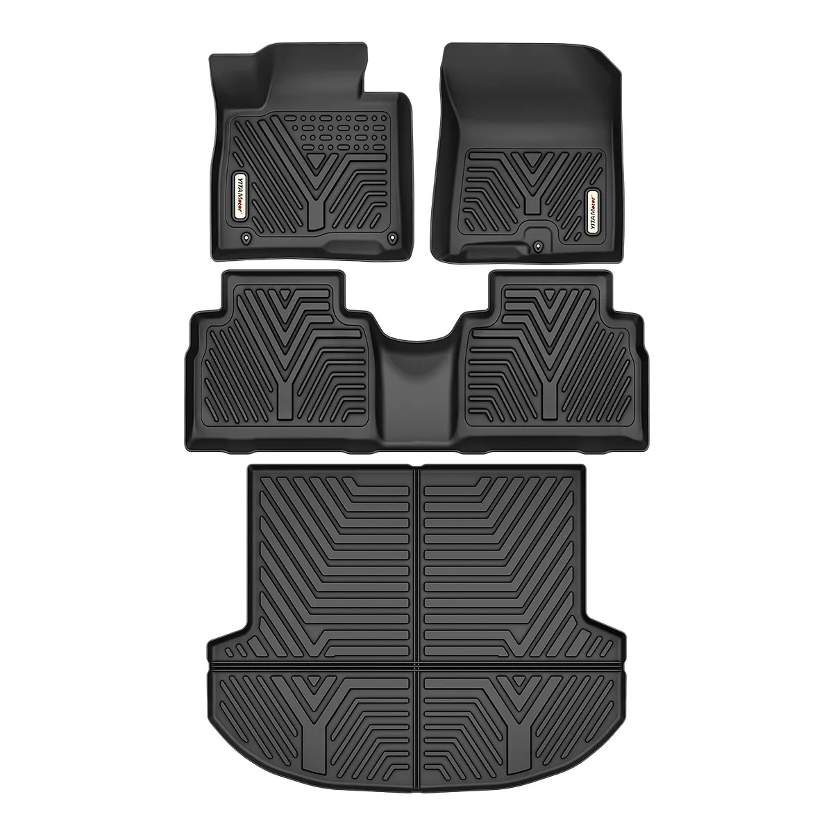 YITAMOTOR Floor Mats for 2021-2023 Hyundai Santa Fe 5 Seat | TPE All-Weather Floor Liners & Cargo Liner