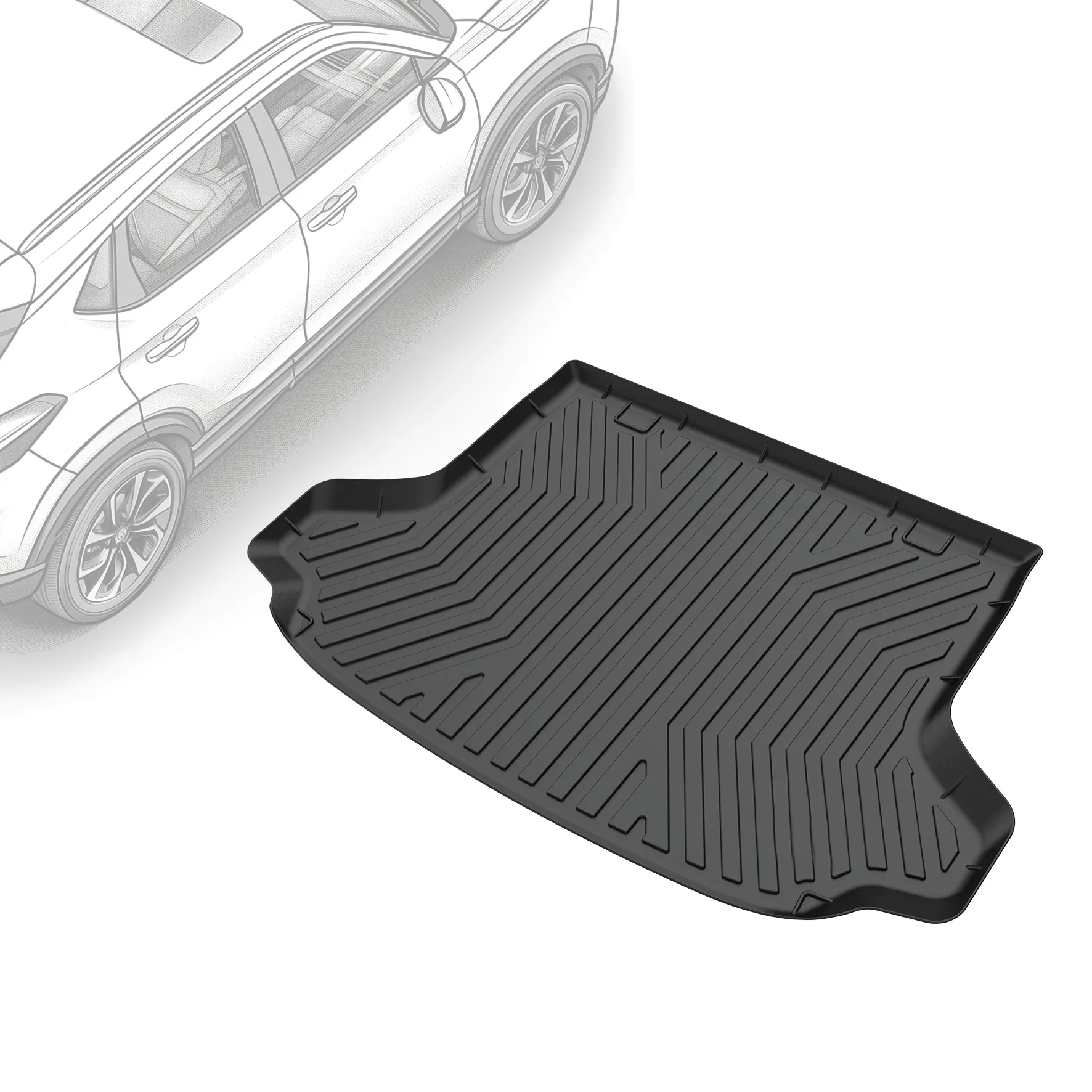 OEDRO Cargo Liner for 2023-2025 Honda HR-V HRV, Custom Fit Waterproof Cargo Trunk Liner Mat