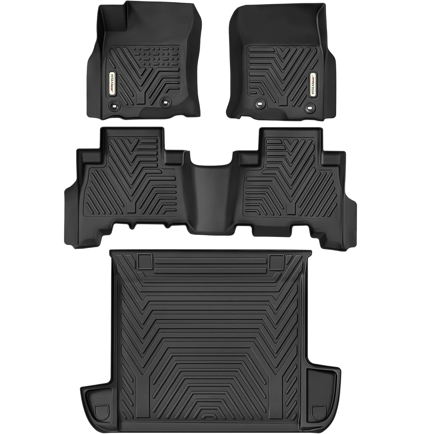 YITAMOTOR Floor Mats & Cargo Liner for 2013-2024 Toyota 4Runner | 5-Passenger TPE