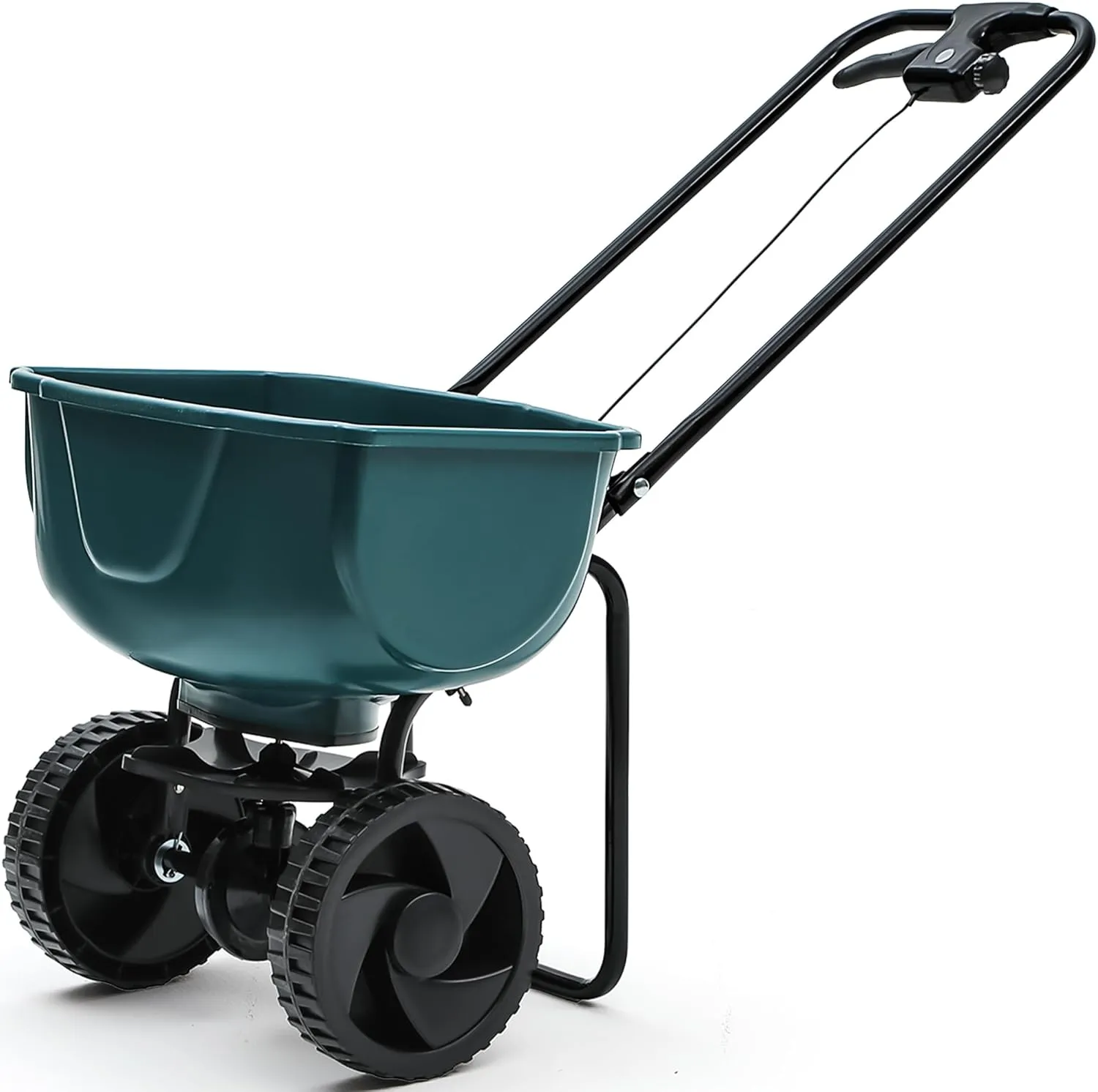 YITAMOTOR 60 lb Walk-Behind Broadcast Spreader, 20L Lawn & Garden Seed and Fertilizer Spreader with Adjustable Flow Control, 9" Pneumatic Tires
