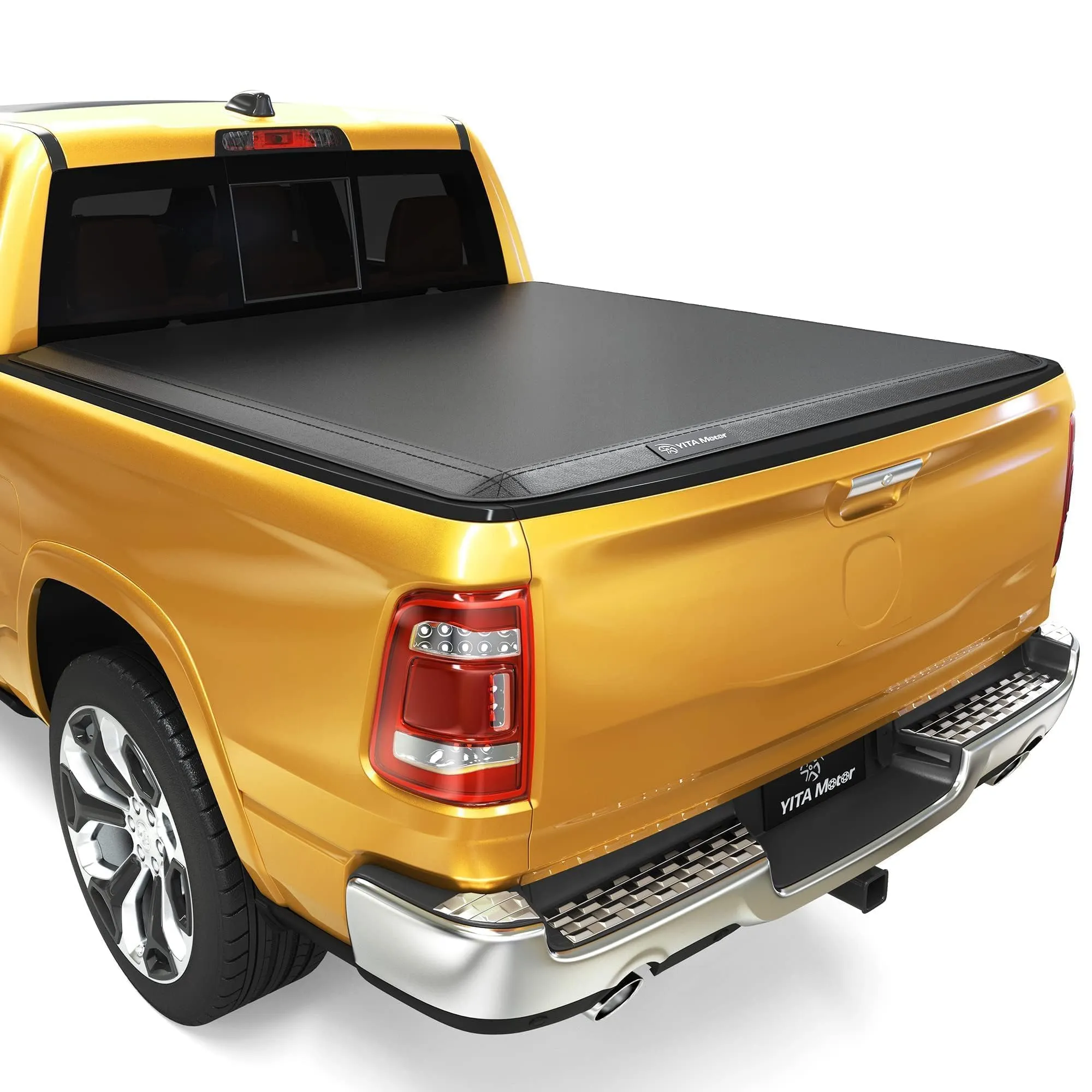 YITAMOTOR Soft Quad-Fold Tonneau Cover for 2009-2024 Ram 1500 6.4ft Bed