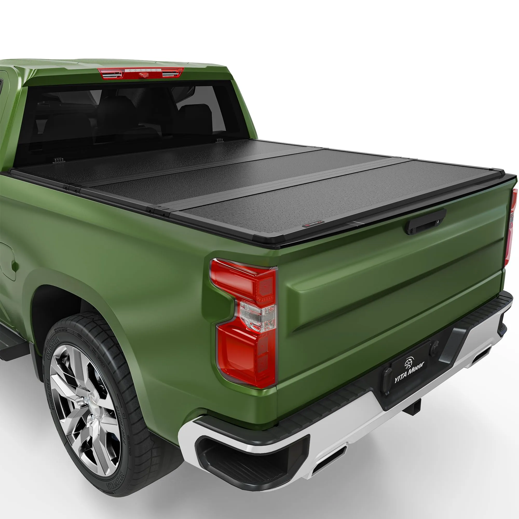 YITAMOTOR FRP Hard Tri-Fold Tonneau Cover for 2020-2026 Silverado Sierra HD 6.9 Ft Bed