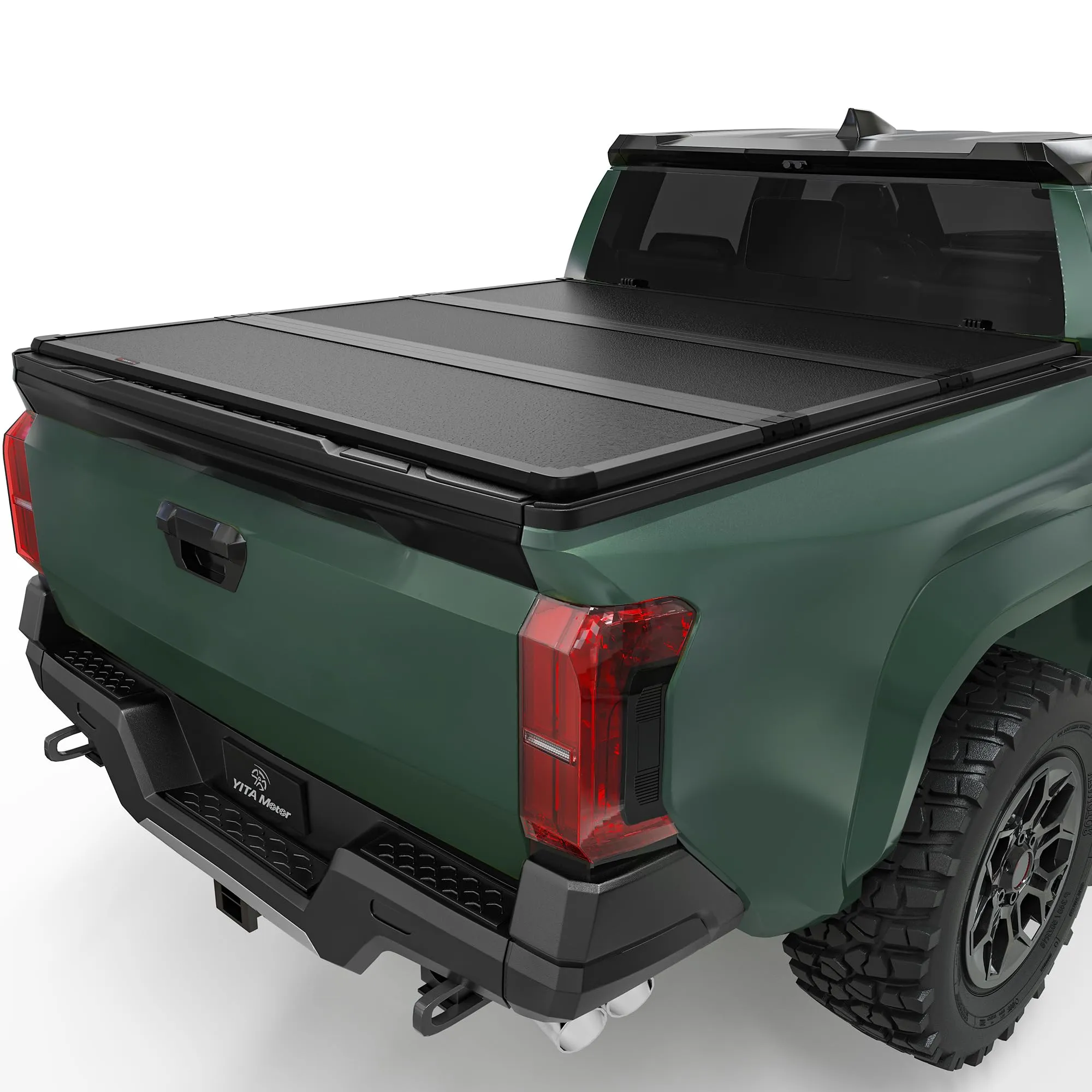 YITAMOTOR FRP Hard Tri-Fold Tonneau Cover for 2016-2026 Toyota Tacoma 6ft Bed