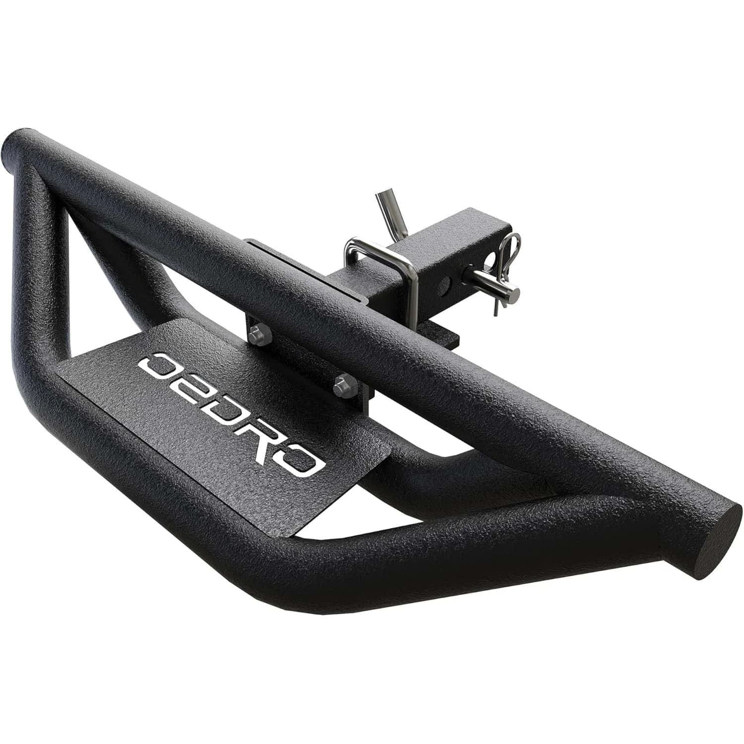 2" Hitch Tow Step Replacement for Truck Vehicles with 2" Hitch Receiver Rear Bumper Guard Protector Upgraded Textured Black Hitch Step Bar