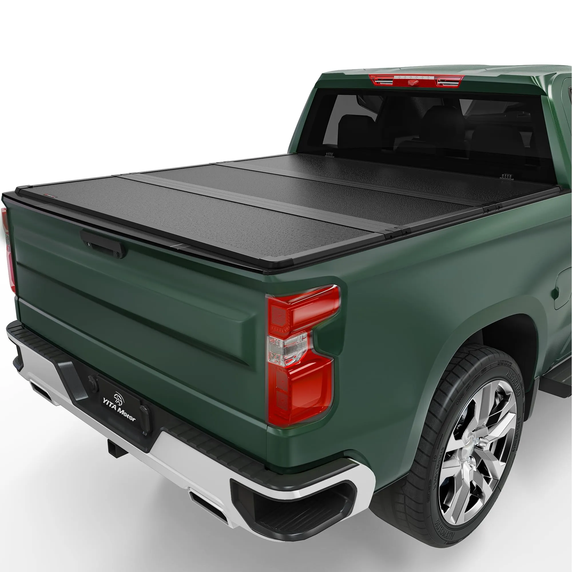YITAMOTOR FRP Hard Tri-Fold Tonneau Cover for 2019-2026 Silverado Sierra 1500 5.8 Ft Bed