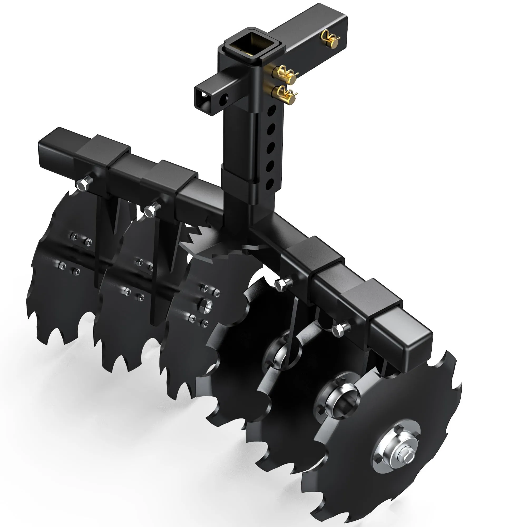 YITAMOTOR 28" Disc Plow Harrow with Universal 2" Receiver Hitch, Tow Behind ATV UTV Garden Cultivator