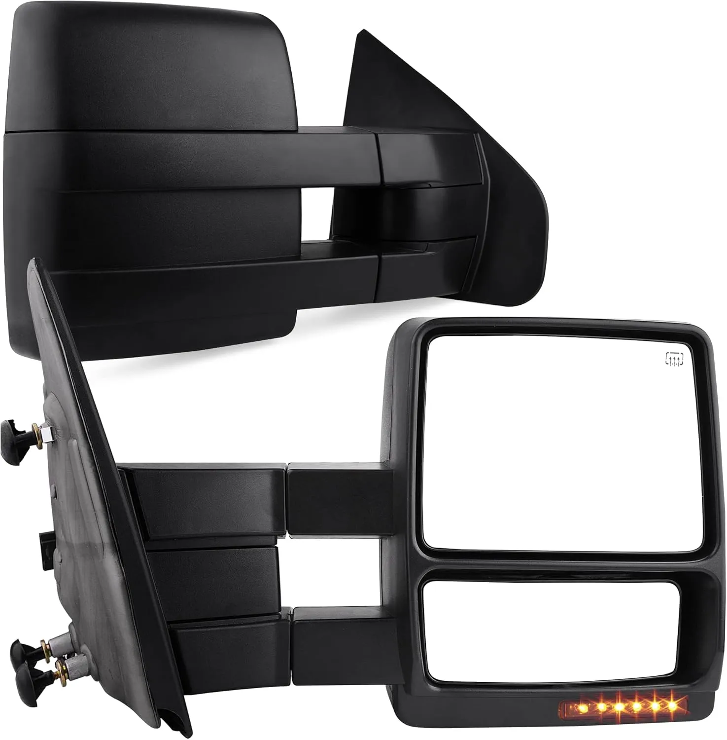 YITAMOTOR Tow Mirrors for 2004-2006 Ford F150 | Heated LED Puddle Light