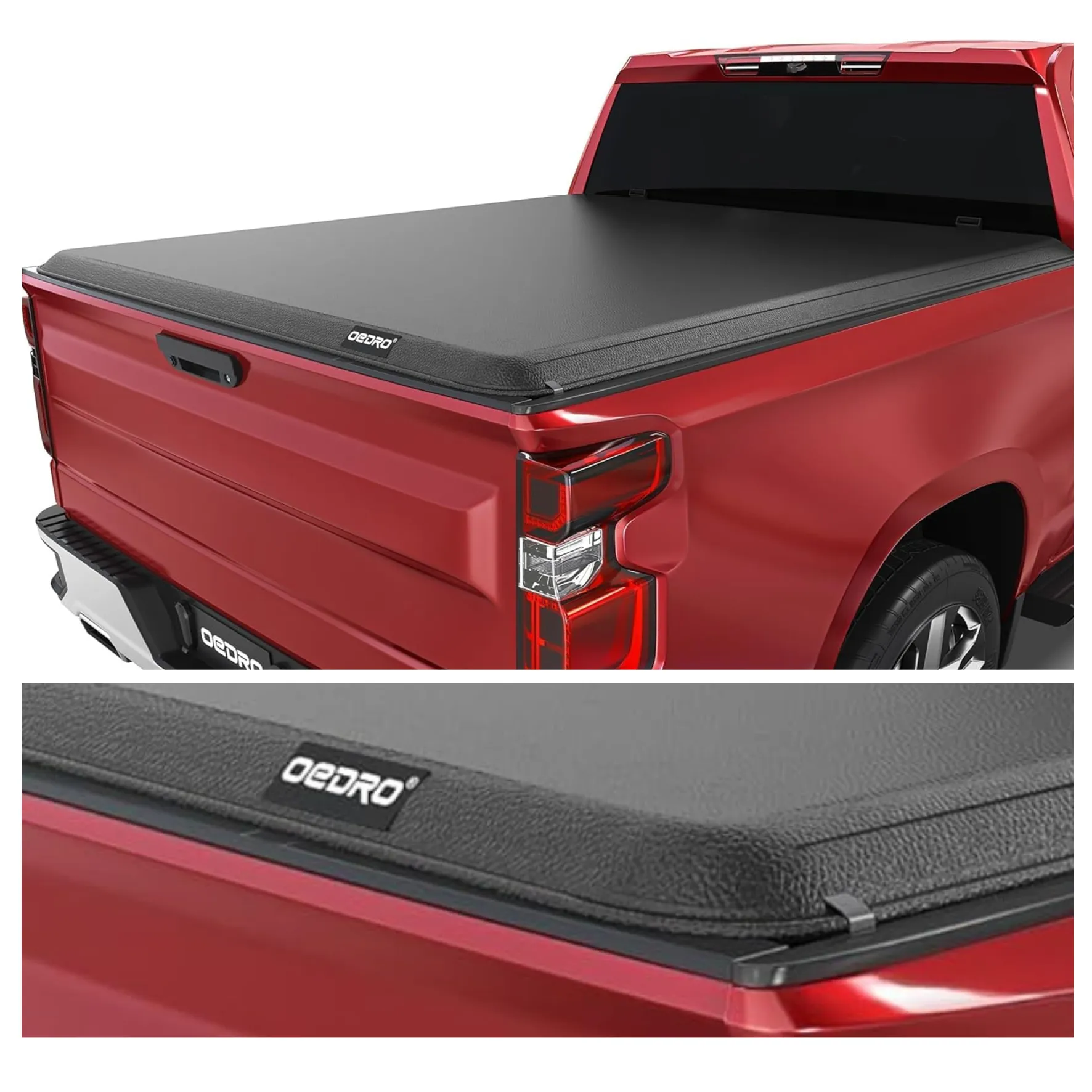 OEDRO Soft Roll Up Truck Bed Tonneau Cover Compatible with 2019-2026 Chevy Silverado 1500 / GMC Sierra 1500 New Body Style