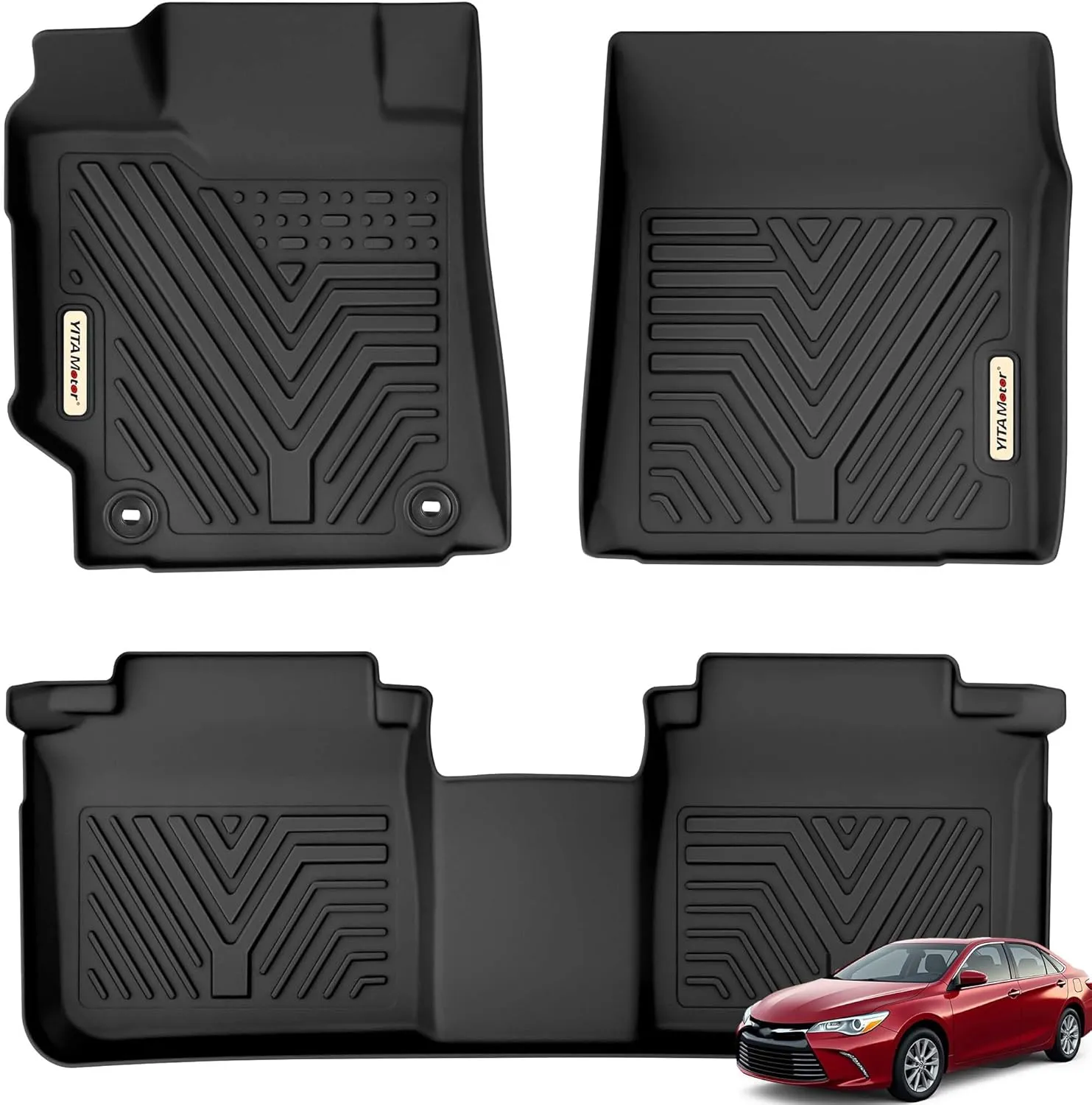 YITAMOTOR Floor Mats for 2015-2017 Toyota Camry | TPE All-Weather