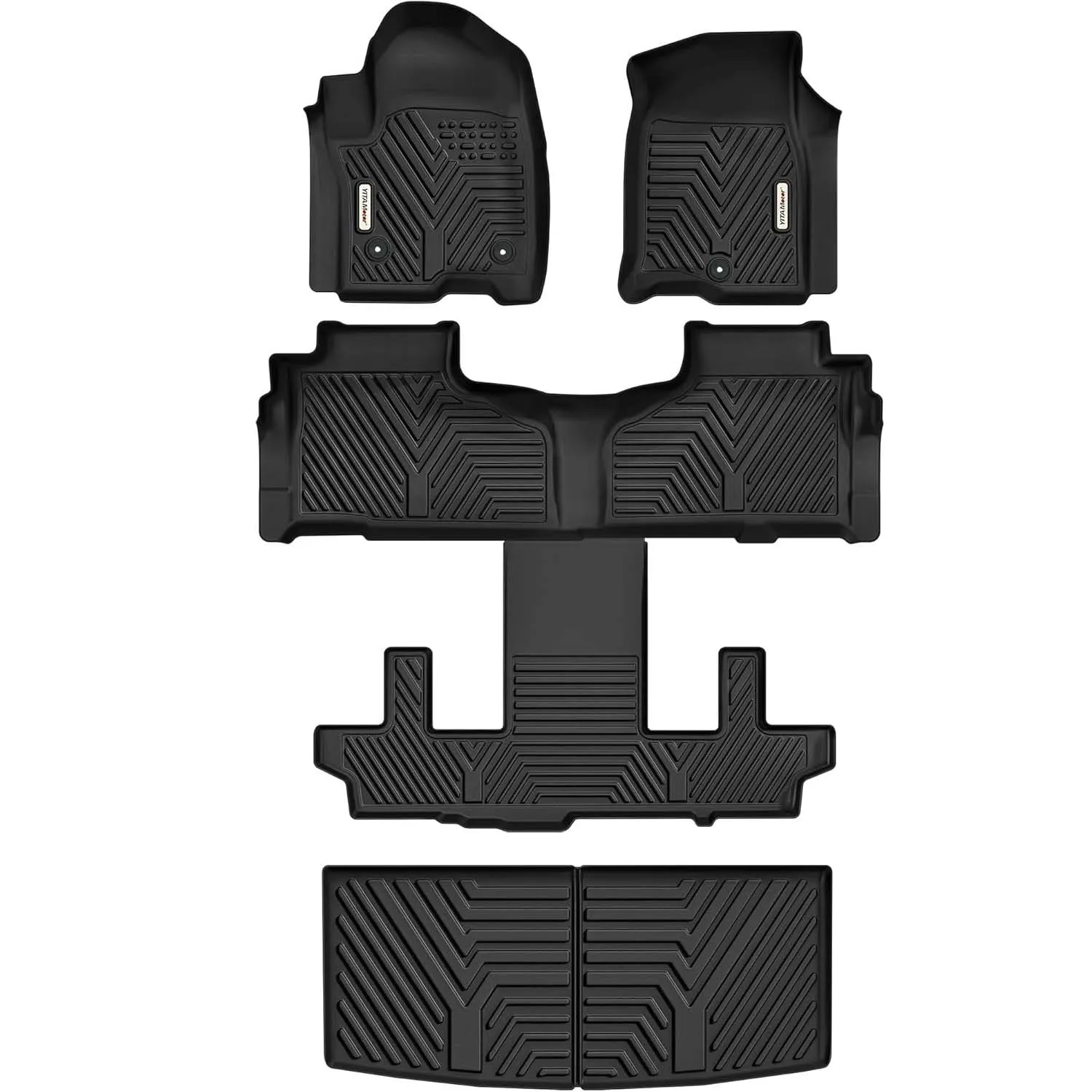 YITAMOTOR Floor Mats & Cargo Liner for Tahoe Yukon 2021-2026 3 Row TPE