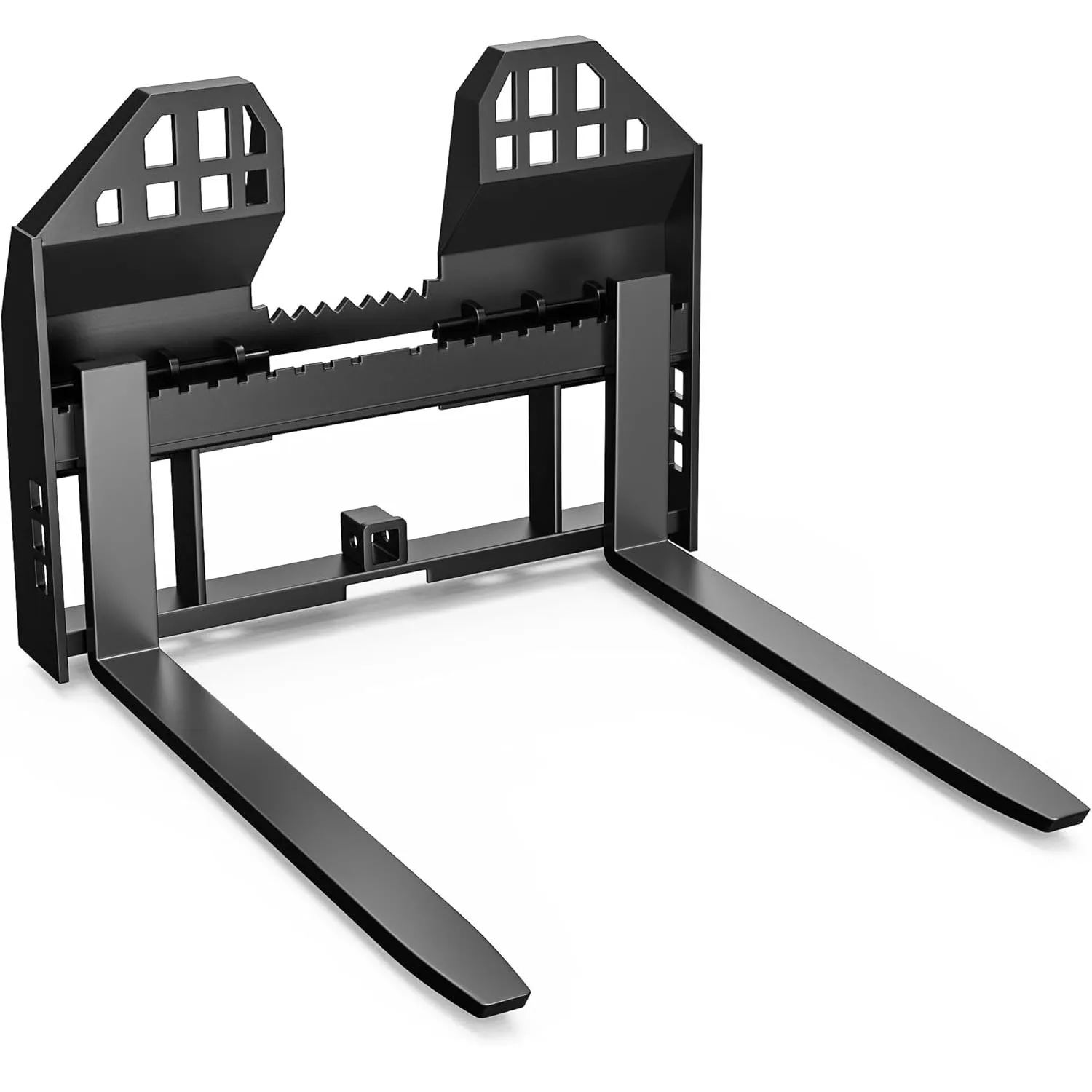 YITAMOTOR 4000lbs Skid Steer Pallet Fork Attachment, 48" Fork Blades with Trailer Hitch Mount