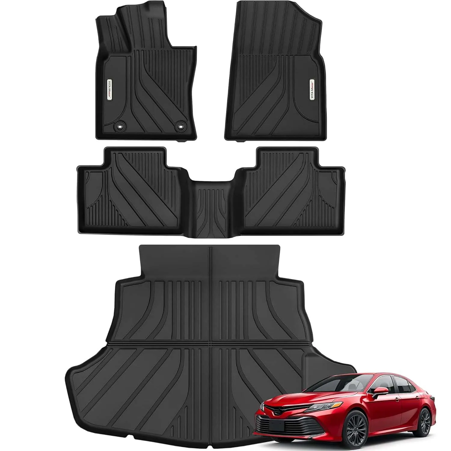 YITAMOTOR Floor Mats & Cargo Liner for 2025-2026 Toyota Camry Hybrid | TPE All Weather Mats