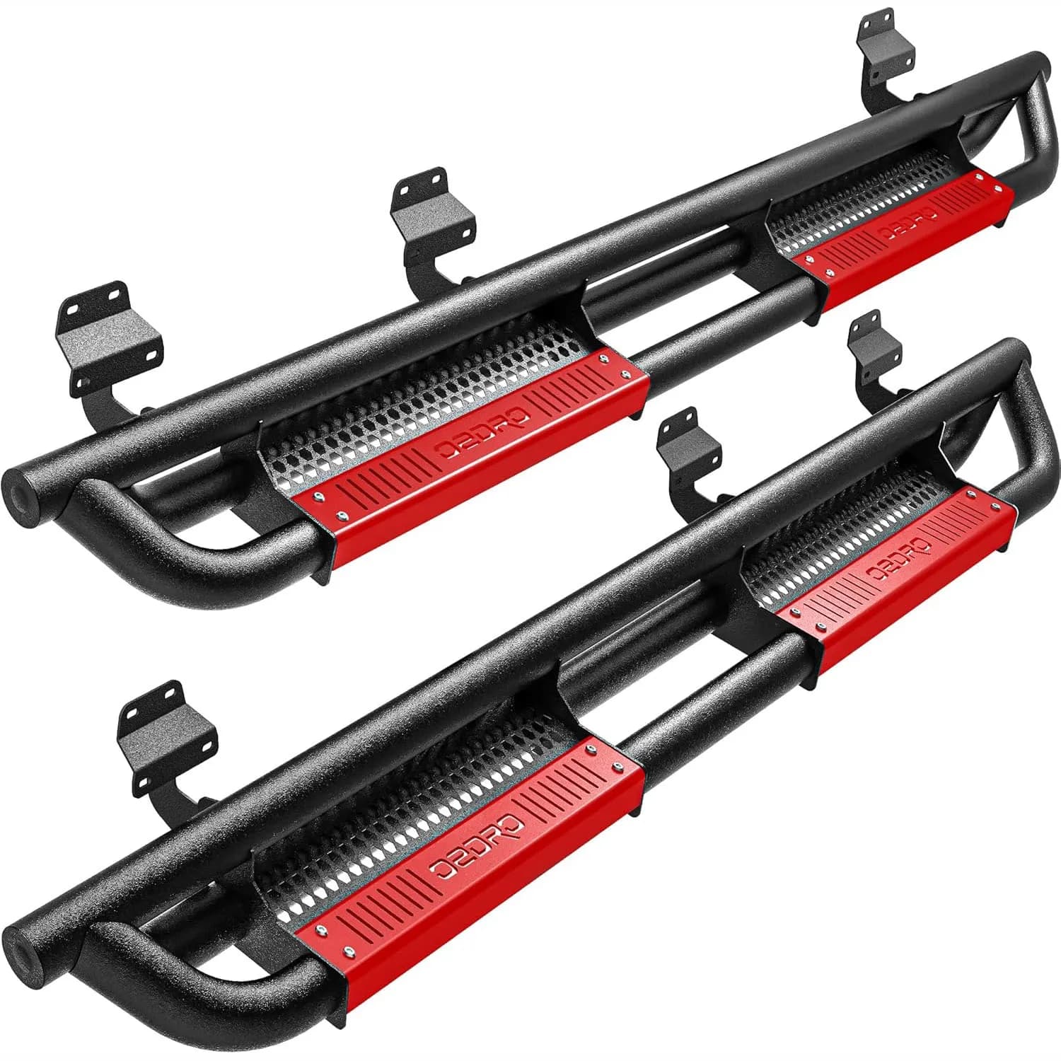 OEDRO Running Boards for 2015-2026 Ford F-150 SuperCrew Cab, 2017-2026 Ford F-250 F-350 Super Duty Crew Cab, Textured Nerf Bar Truck Side Steps