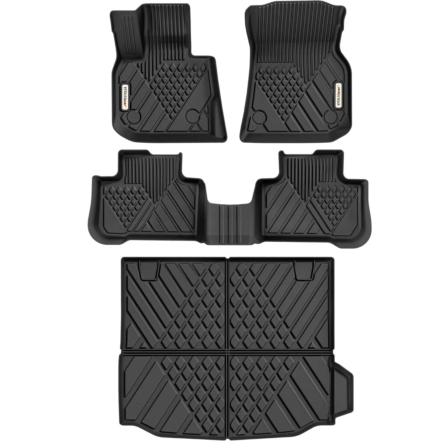 YITAMOTOR Floor Mats & Cargo Liner for BMW X3 2018-2024 All Weather TPE