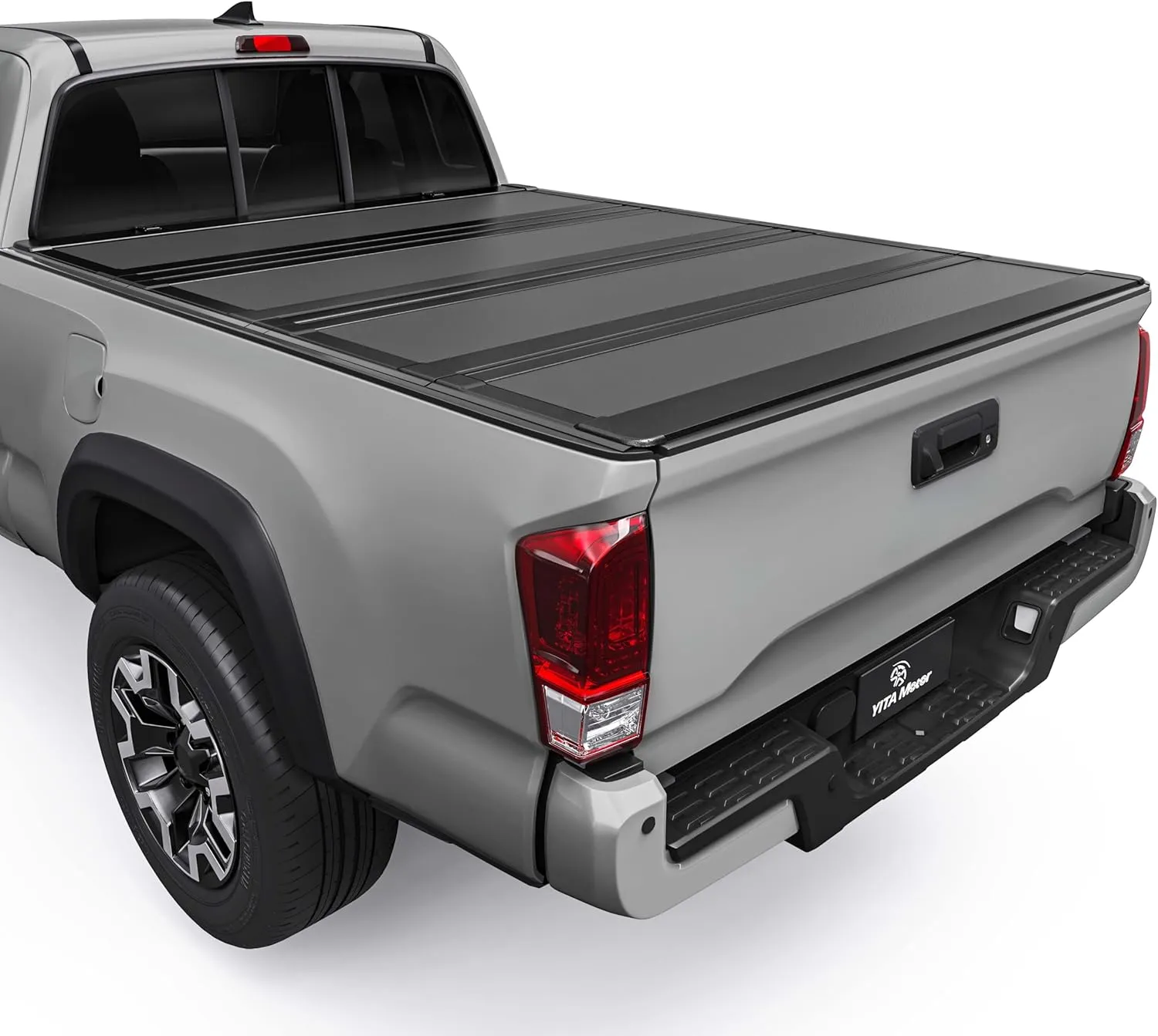 YITAMOTOR Low-Profile Hard Quad-Fold Tonneau Cover for Toyota Tacoma 2016-2023 5ft Bed