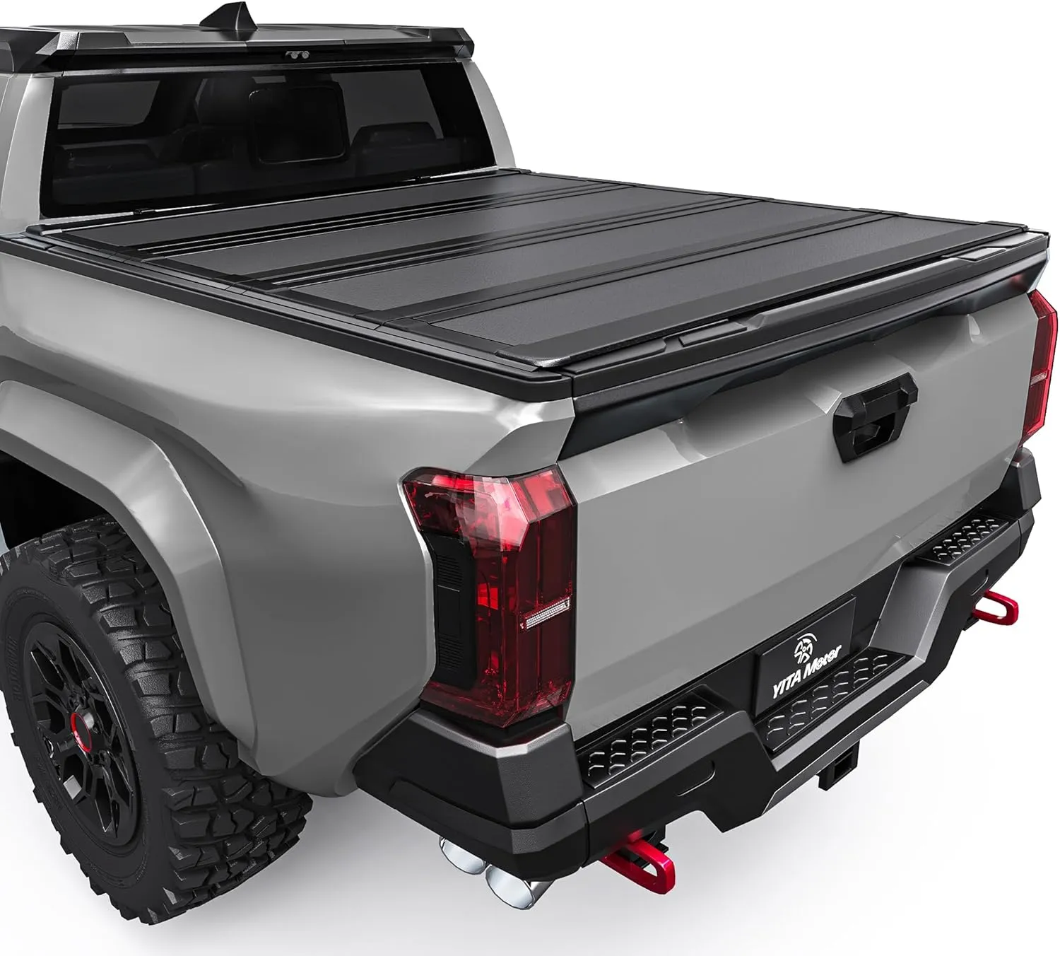 YITAMOTOR Low-Profile Hard Quad-Fold Tonneau Cover for 2024-2026 Toyota Tacoma 5 ft Bed