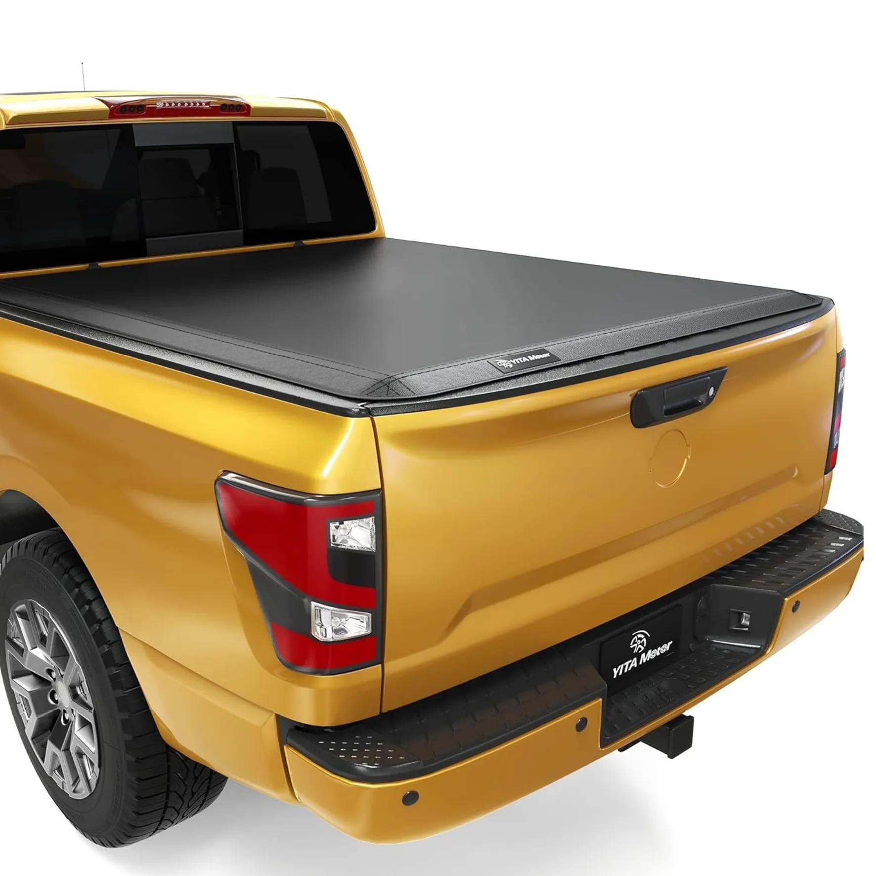 YITAMOTOR Soft Tri-Fold Tonneau Cover for 2017-2024 Nissan Titan 5.5ft Bed | Waterproof Truck Bed Cover