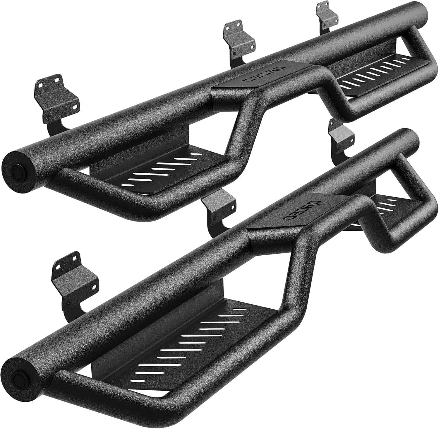 OEDRO Running Boards Side Steps Compatible with 2015-2026 Ford F150 SuperCrew Cab/ 2017-2026 Ford F250 F350 Crew Cab - Two Stairs Side Steps