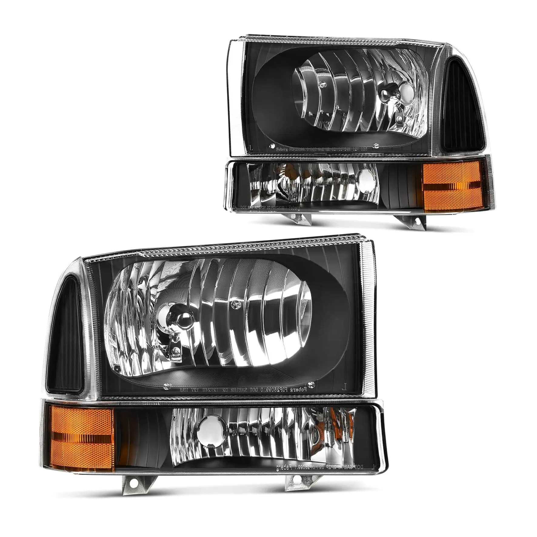 YITAMOTOR OE Style Headlights for 1999-2004 Ford F-250 F-350 F-450 F-550 Super Duty & 2000-2004 Excursion