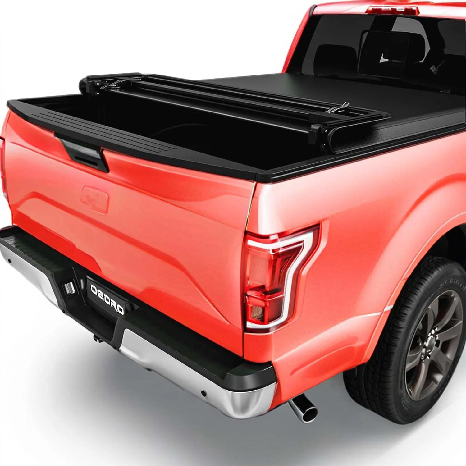 OEDRO 5.8FT 4-Fold Truck Bed Soft Tonneau Cover for 2019-2026 Chevy Silverado 1500 /GMC Sierra 1500 New Body Style w/o Multi-Flex Tailgate