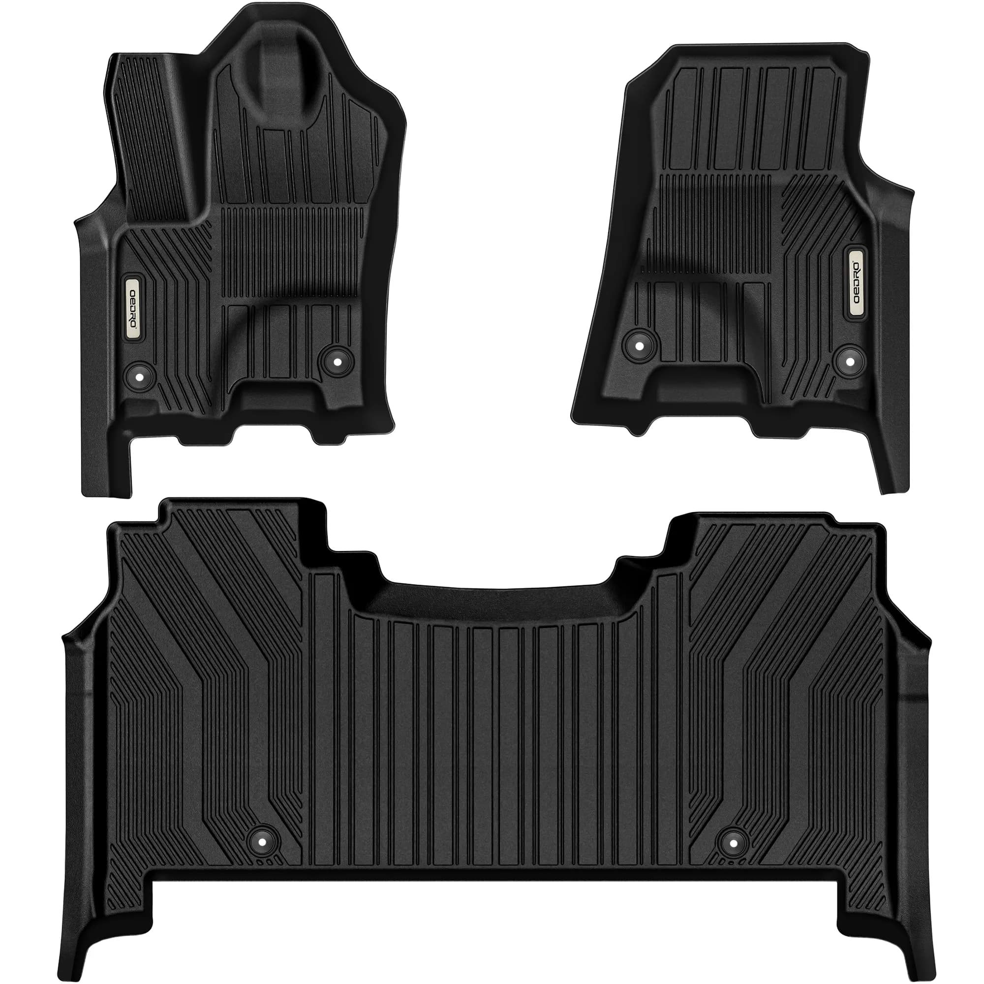 OEDRO Custom Fit Floor Mats for 2025–2026 Dodge Ram 1500 Crew Cab (compatible  Rear Storage Box), TPE All-Weather Floor Liners