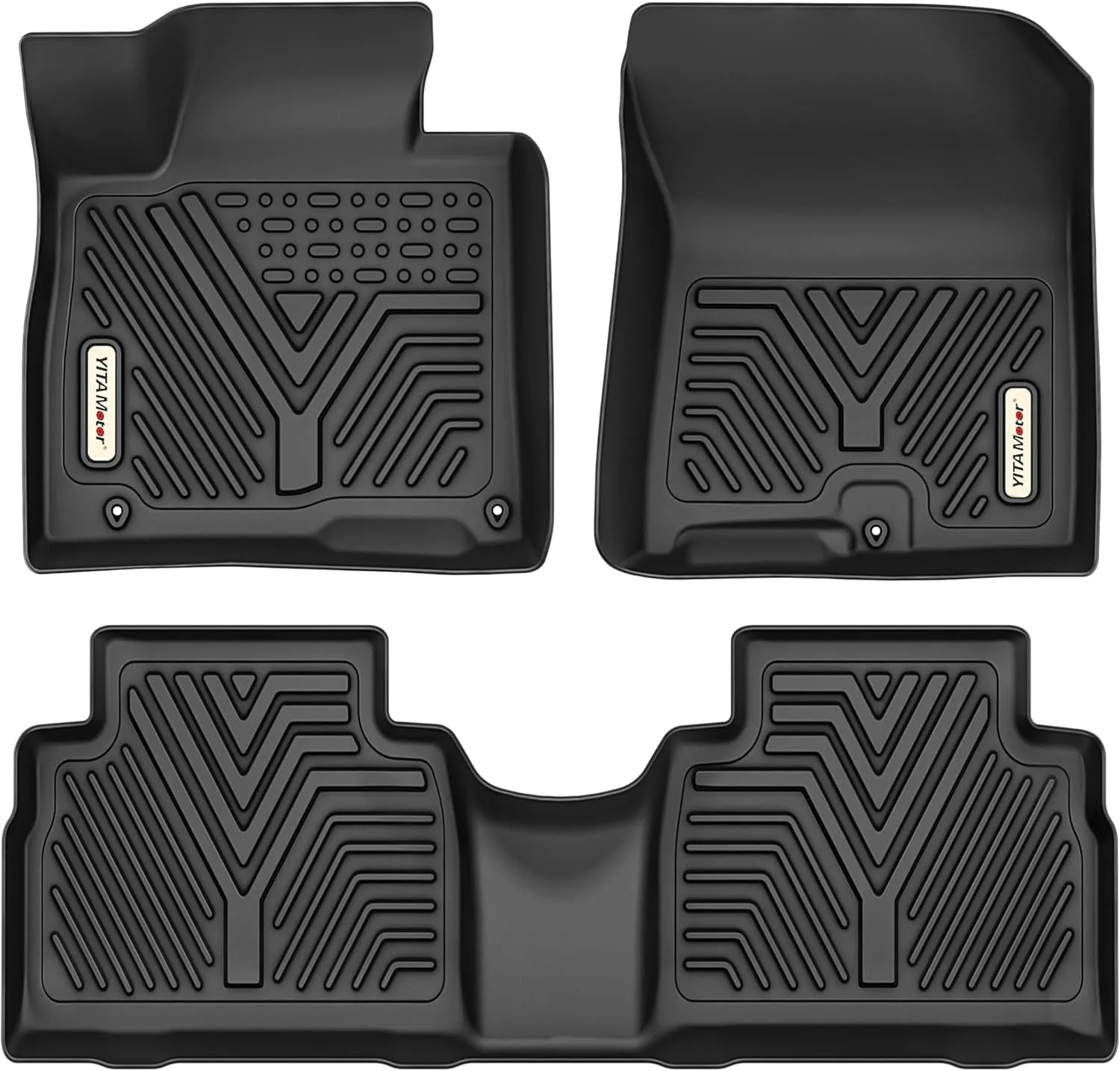 YITAMOTOR Floor Mats for 2021-2023 Hyundai Santa Fe 5-Seat, TPE All-Weather Floor Liners