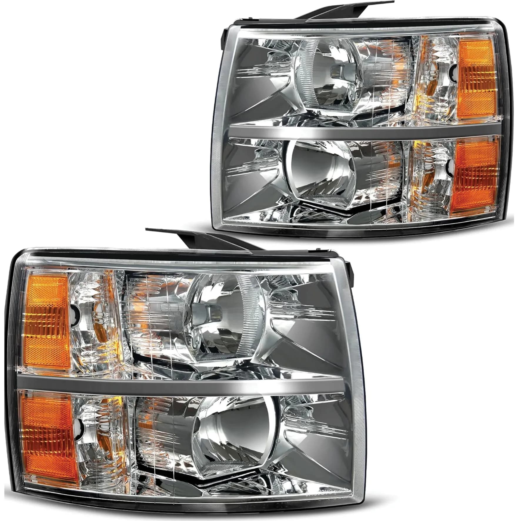 YITAMOTOR Replacement Headlights for 2007-2013 Chevy Silverado 1500, Smoke Lens
