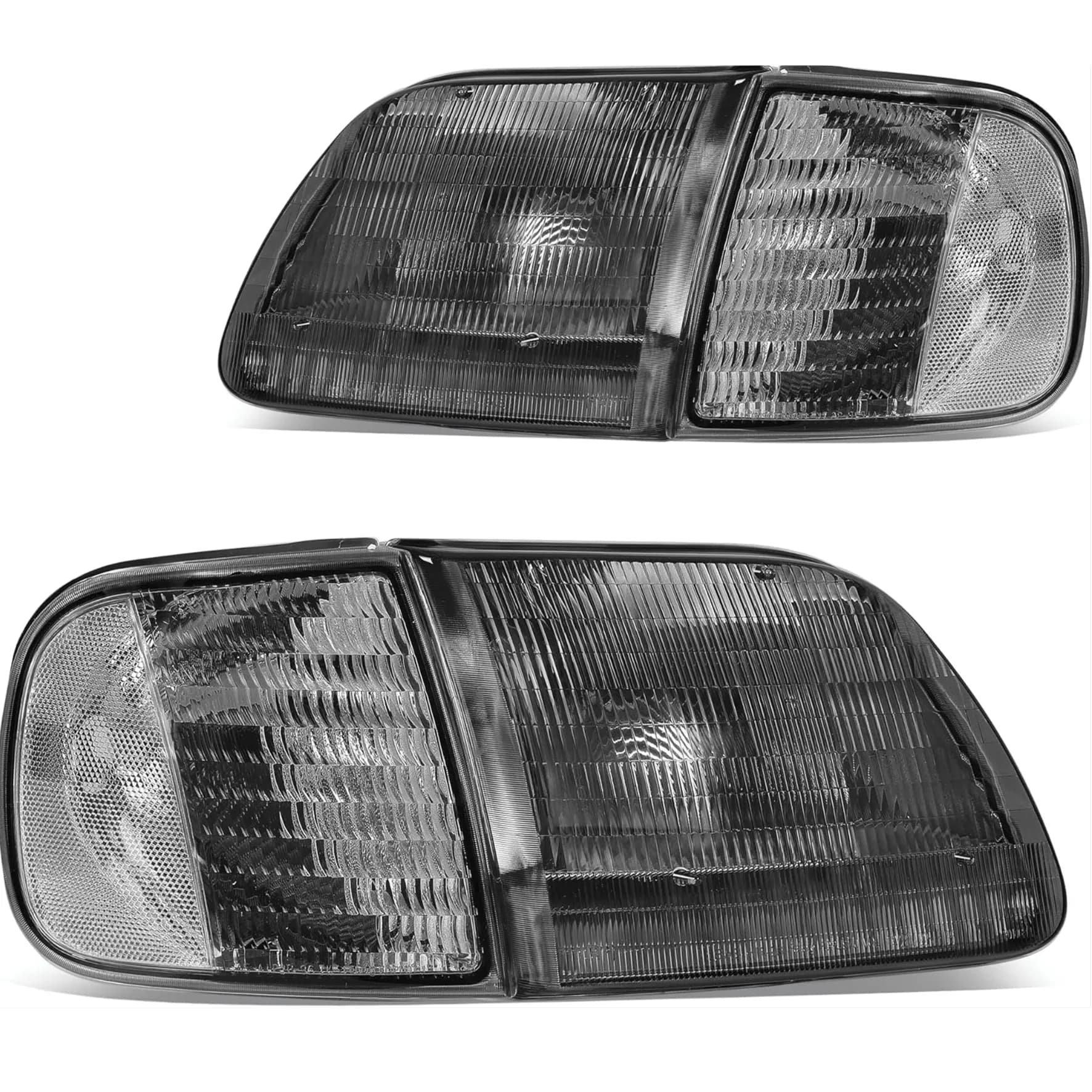 YITAMOTOR Replacement Headlights for 1997-2003 Ford F-150 & 1997-2002 Expedition, Smoke Lens