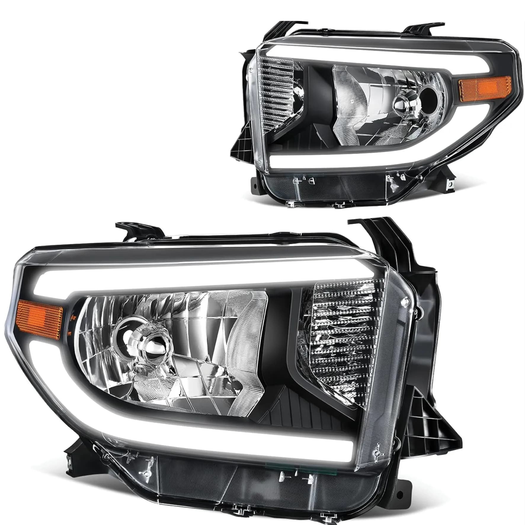 YITAMOTOR LED Replacement Headlights for 2014-2021 Toyota Tundra, Black Housing
