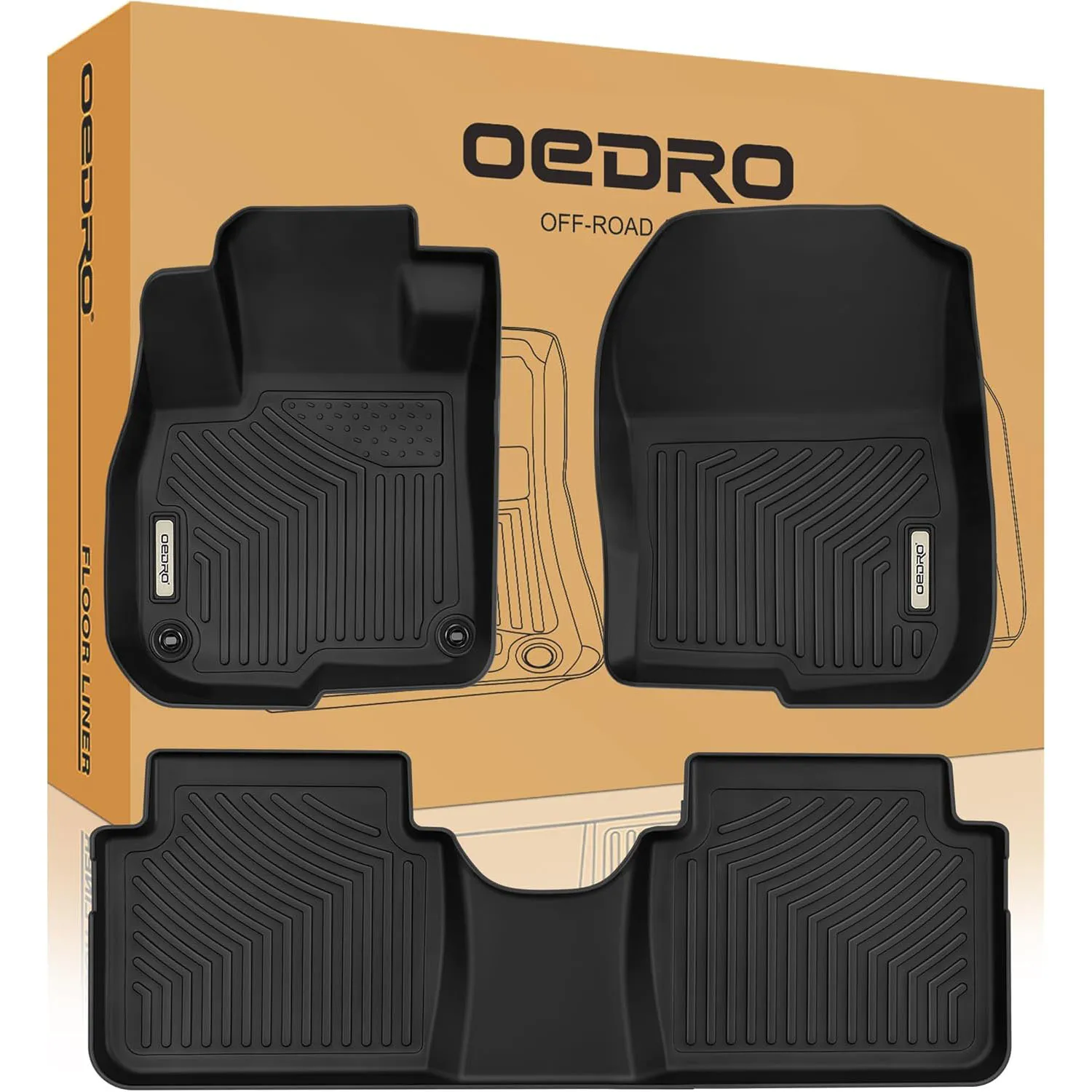 OEDRO Floor Mats for 2017-2022 Honda CRV CR-V, TPE All-Weather Guard Full Set Floor Liners