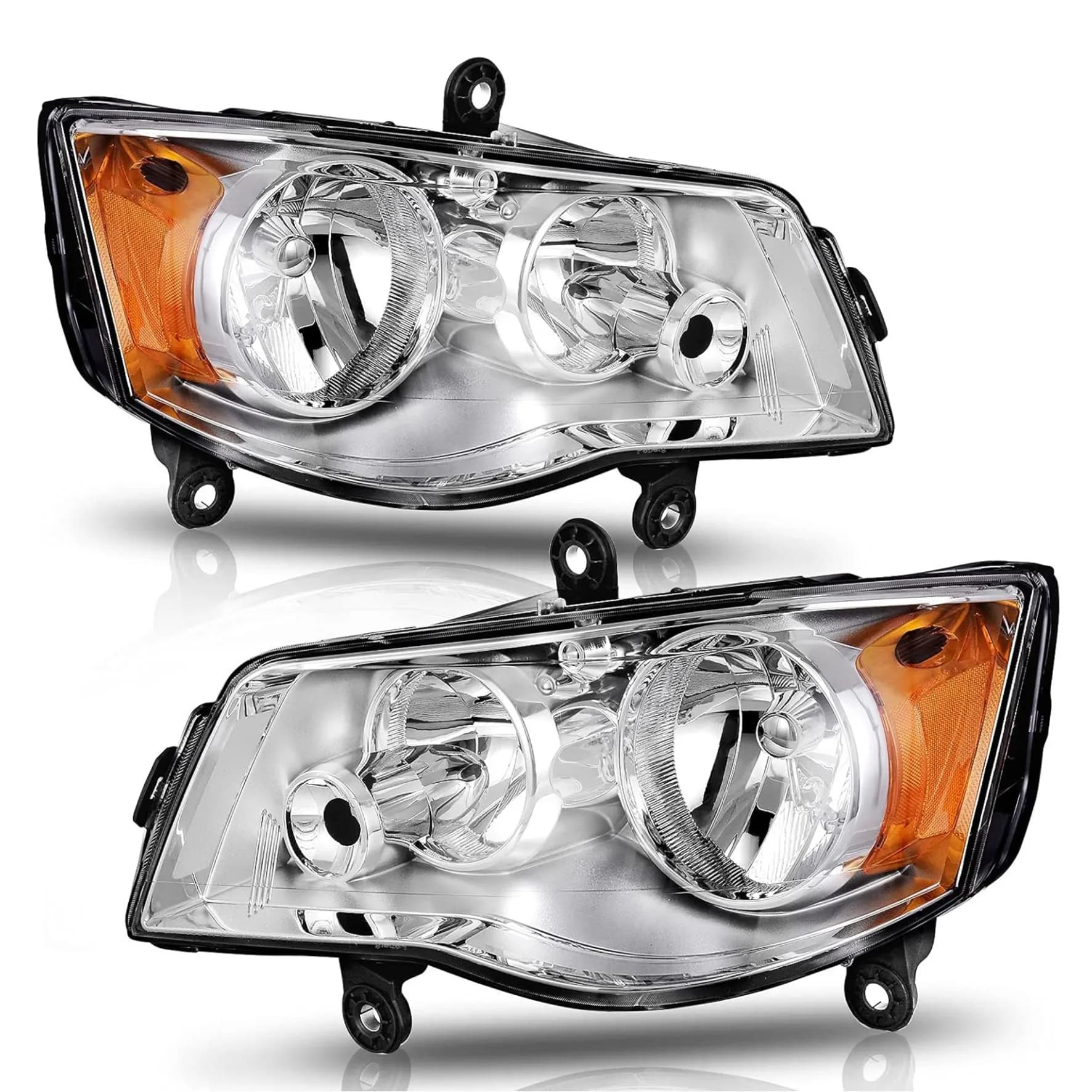 YITAMOTOR® 2011-2019 Dodge Grand Caravan 2008-2016 Chrysler Town & Country Headlights Pair