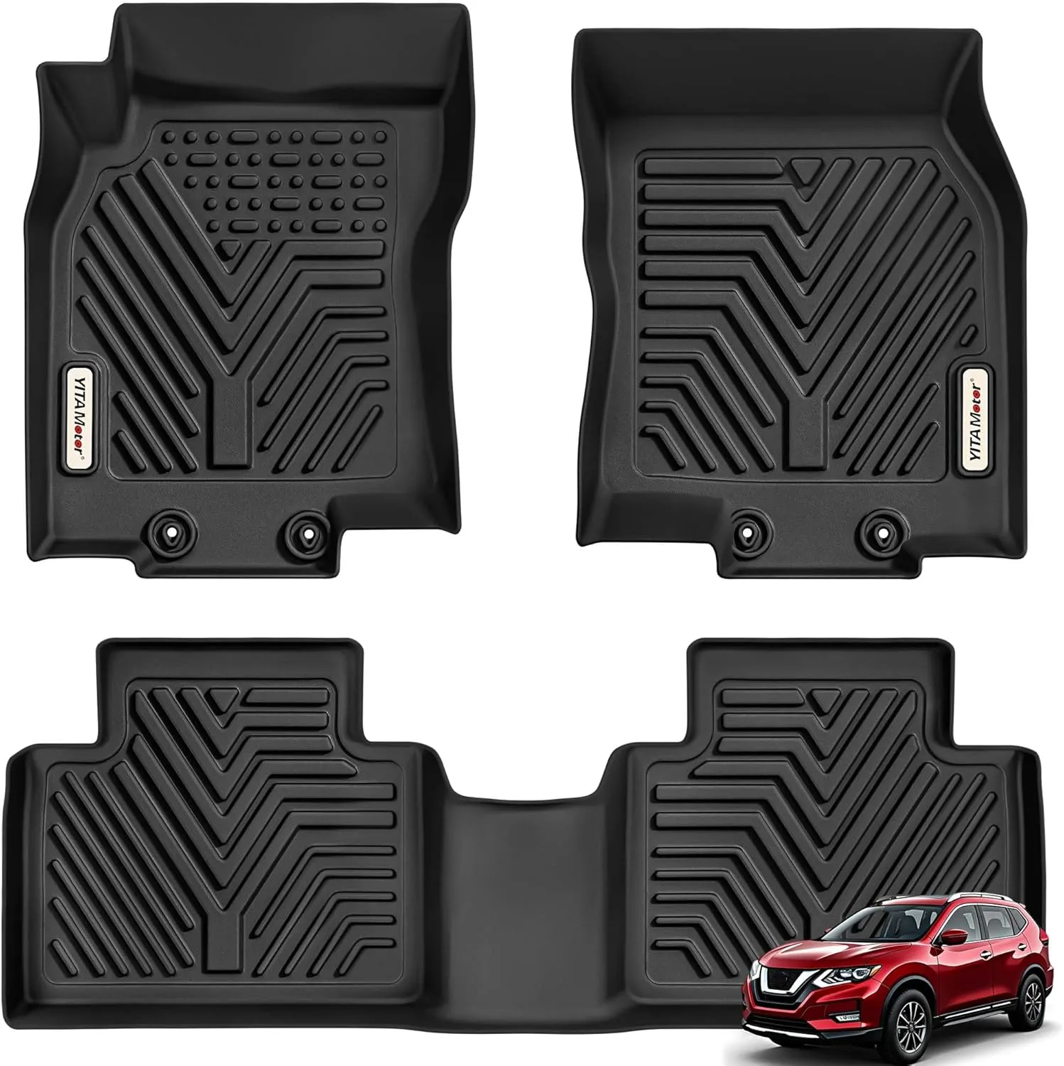 YITAMOTOR Floor Mats for 2014-2020 Nissan Rogue, Custom Fit TPE Floor Liners