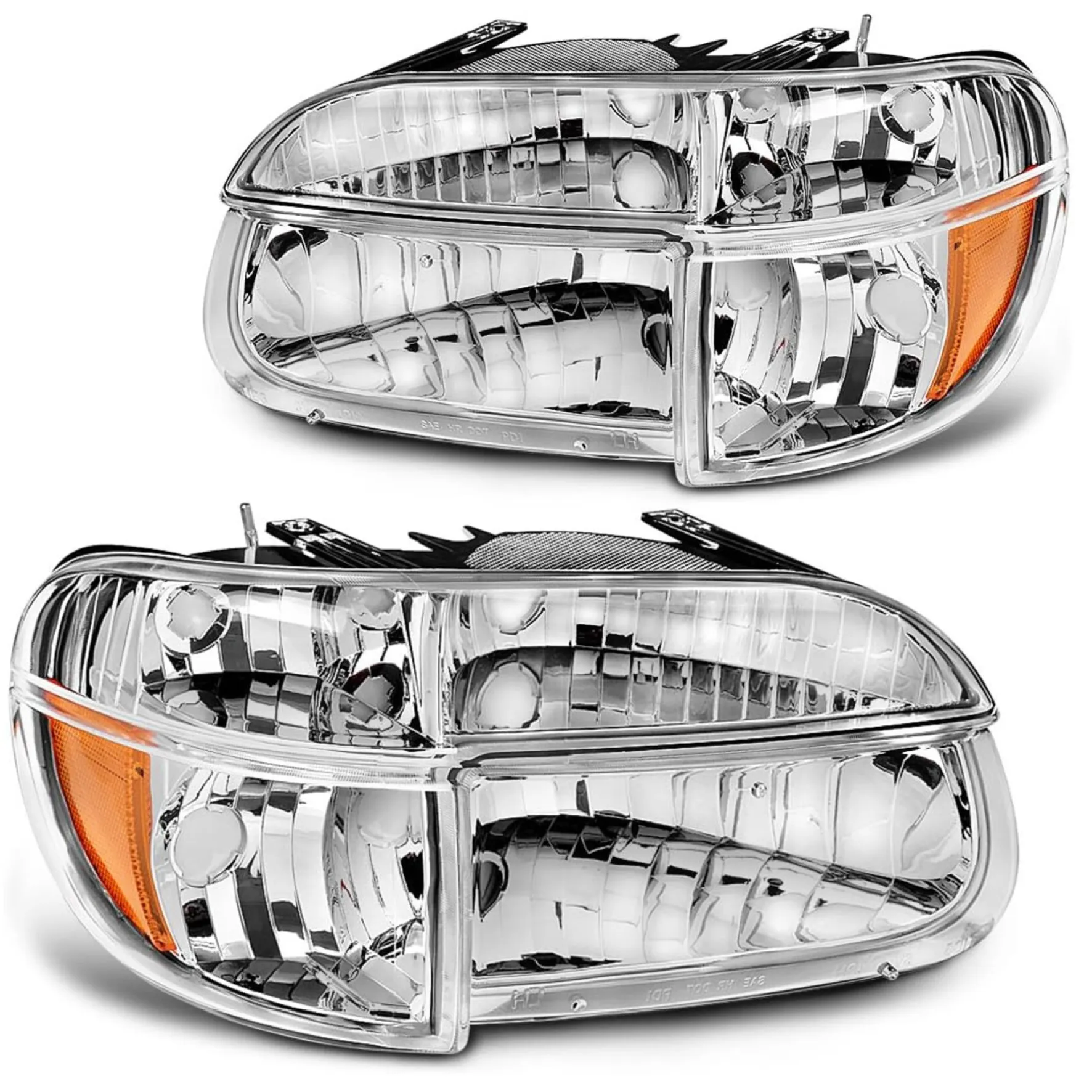 YITAMOTOR OE Style Headlight Assembly for 1995-2001 Ford Explorer / 1997 Mercury Mountaineer | Chrome Housing, Corner Lights