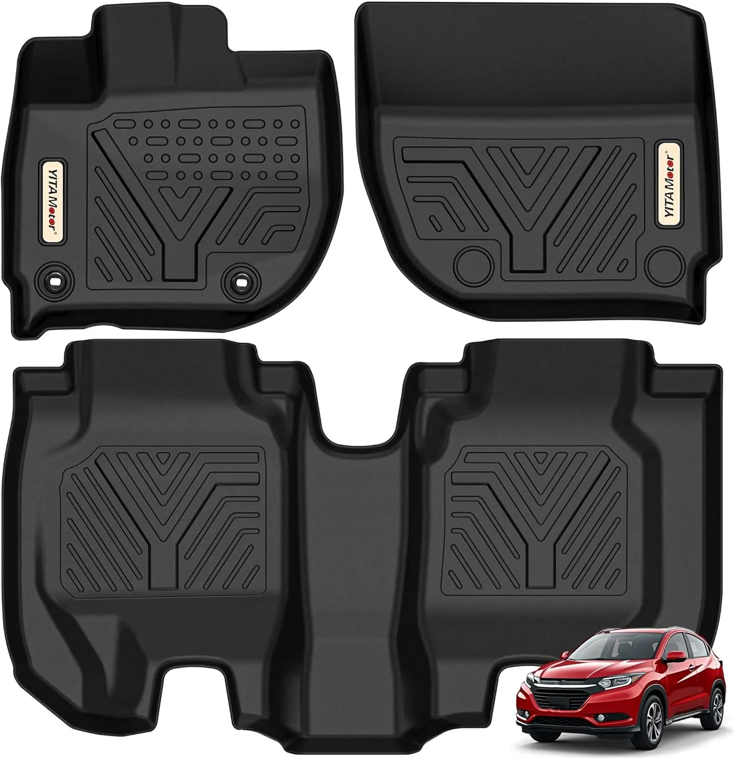 YITAMOTOR Floor Mats for 2016-2022 Honda HR-V, Custom Fit All-Weather Liners