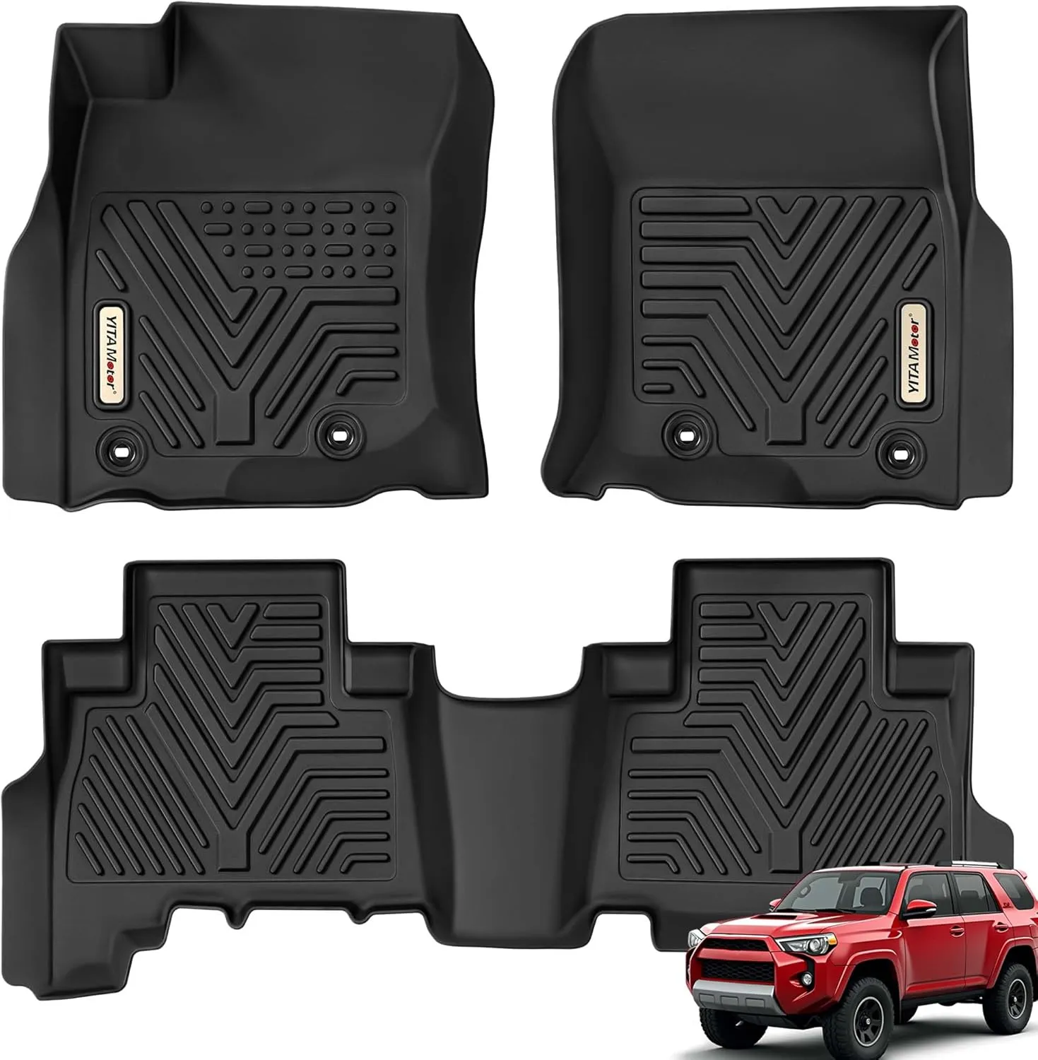 YITAMOTOR All Weather Floor Mats for 2013-2024 Toyota 4Runner & 2014-2023 Lexus GX460