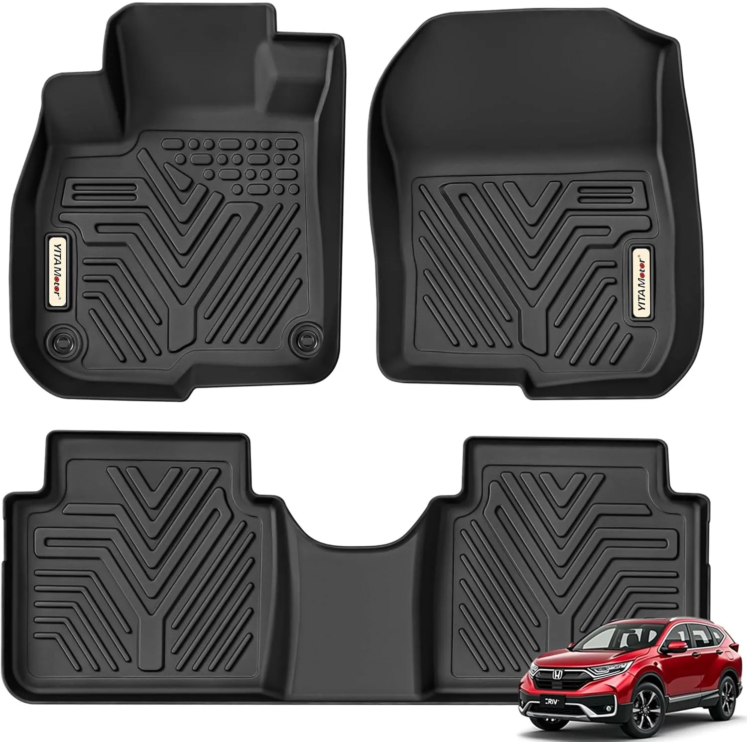 YITAMOTOR Floor Mats for 2017-2022 Honda CR-V, Custom Fit TPE Liners