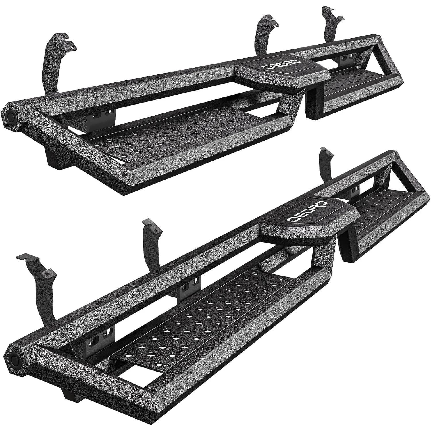 OEDRO 6.8" Two Stairs Running Boards Compatible with 2022-2026 Toyota Tundra CrewMax Cab(4 Full Size Doors), Bolt-On Side Steps Black Powder Coated Ne