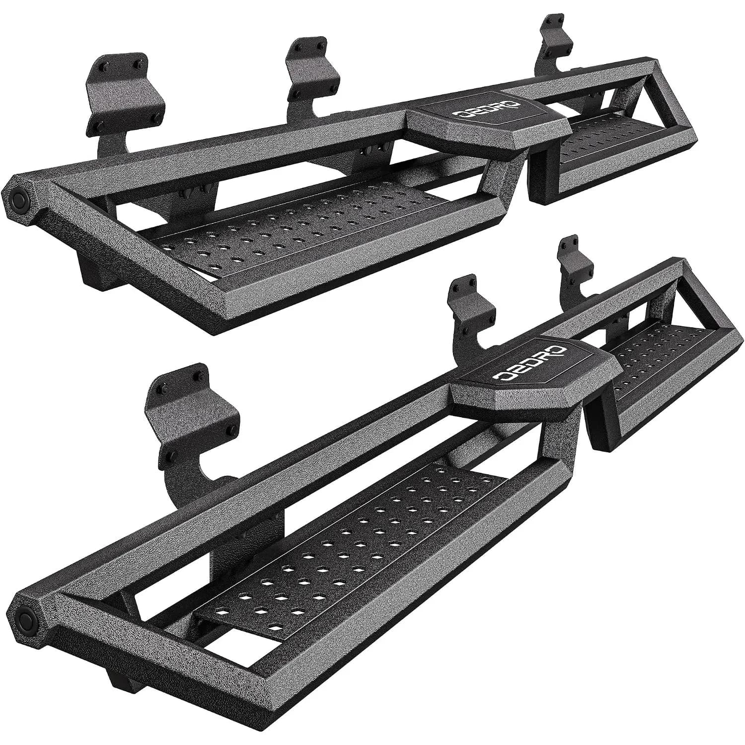 OEDRO Running Boards Compatible with 2015-2026 Ford F-150 SuperCrew Cab & 2017-2026 Ford F-250 F-350 Super Duty Crew Cab, 6.8" Two Stairs Side Steps