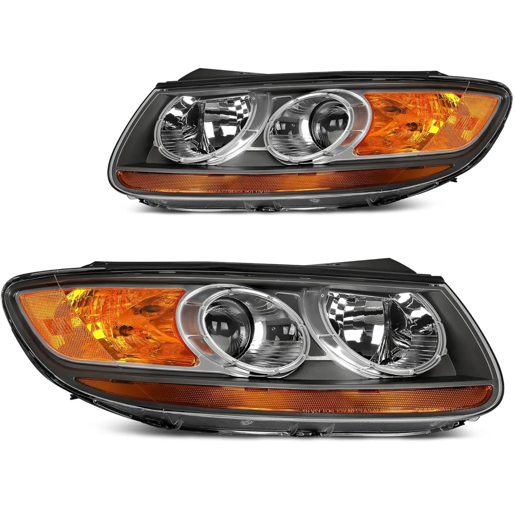 Headlight Assembly for 2007–2012 Hyundai Santa Fe | Black Housing | YITAMOTOR