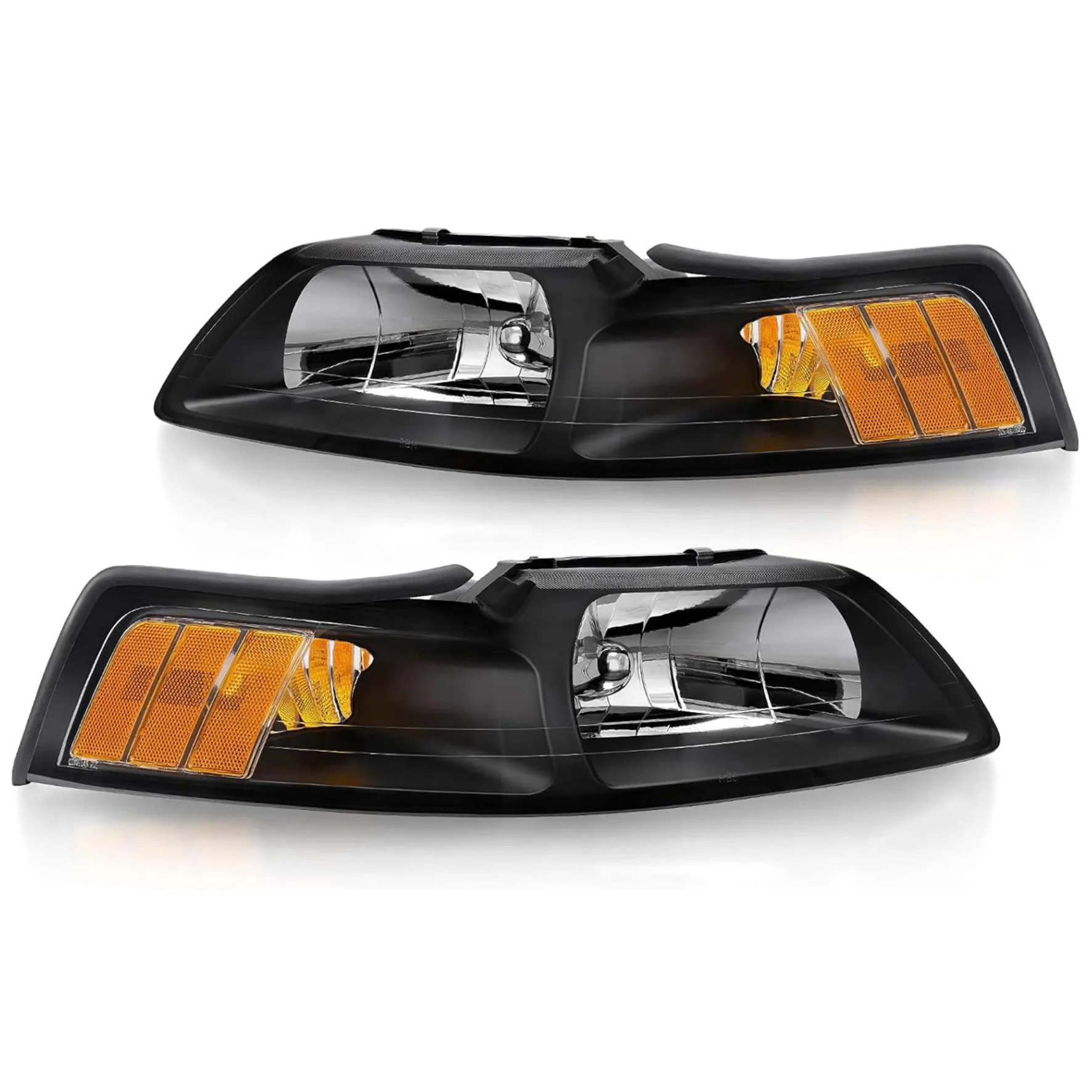 Headlight Assembly for 1999–2004 Ford Mustang | Black Housing | YITAMOTOR