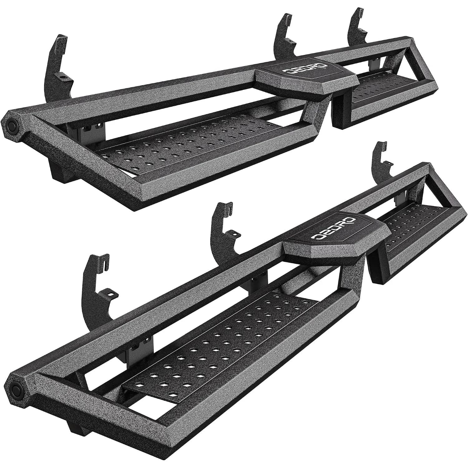 OEDRO 6.8" Two Stairs Running Boards Compatible with 2015-2026 Chevy Colorado/GMC Canyon Crew Cab, Bolt-On Side Steps Black Powder Coated Nerf Bar